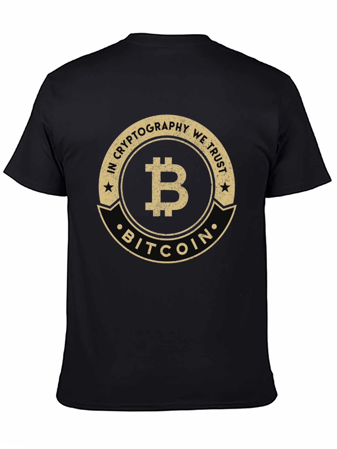 Bitcoin Cryptocurrency Graphic T-Shirt - Black