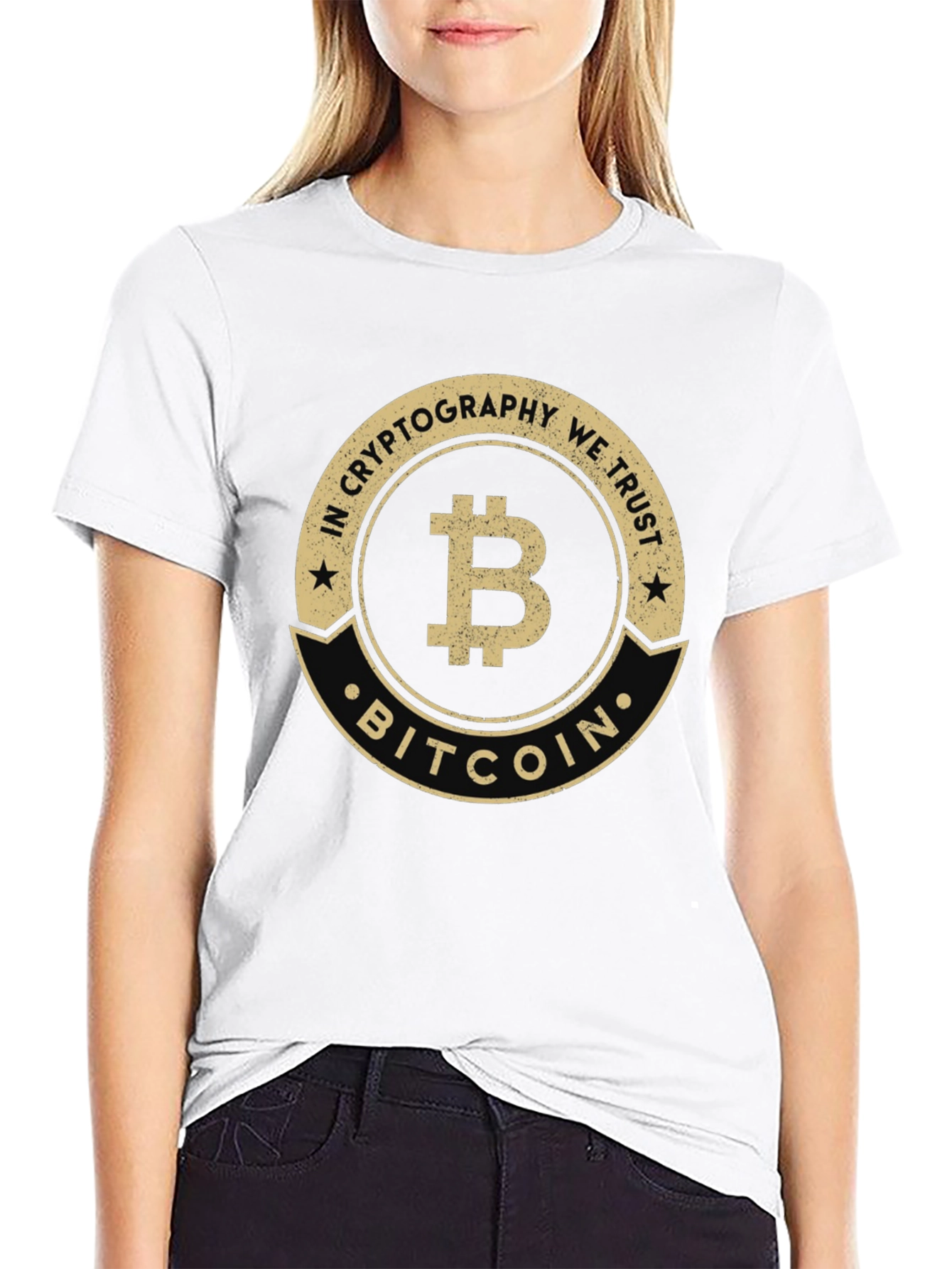Bitcoin Cryptocurrency Graphic T-Shirt - Black