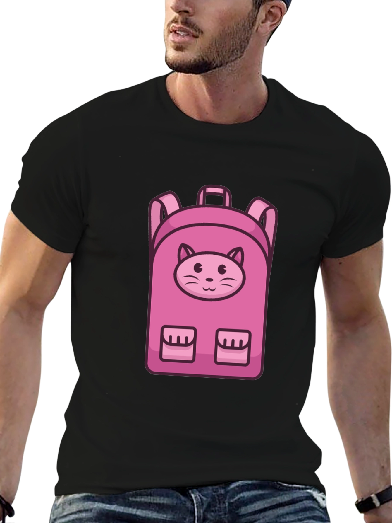 Cute Cat Backpack T-Shirt