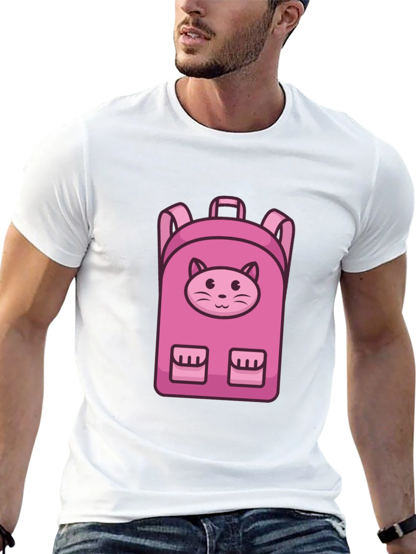Cute Cat Backpack T-Shirt