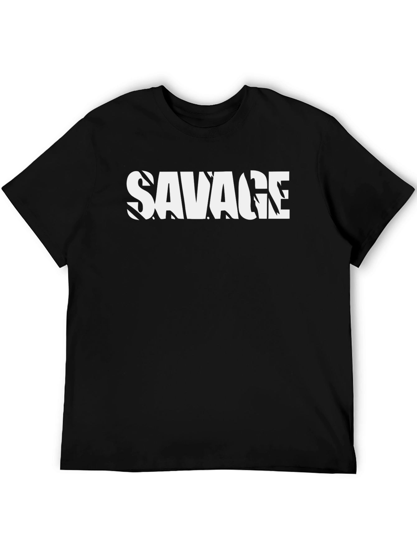 Savage Print Black Graphic Tee - Cool Casual Style