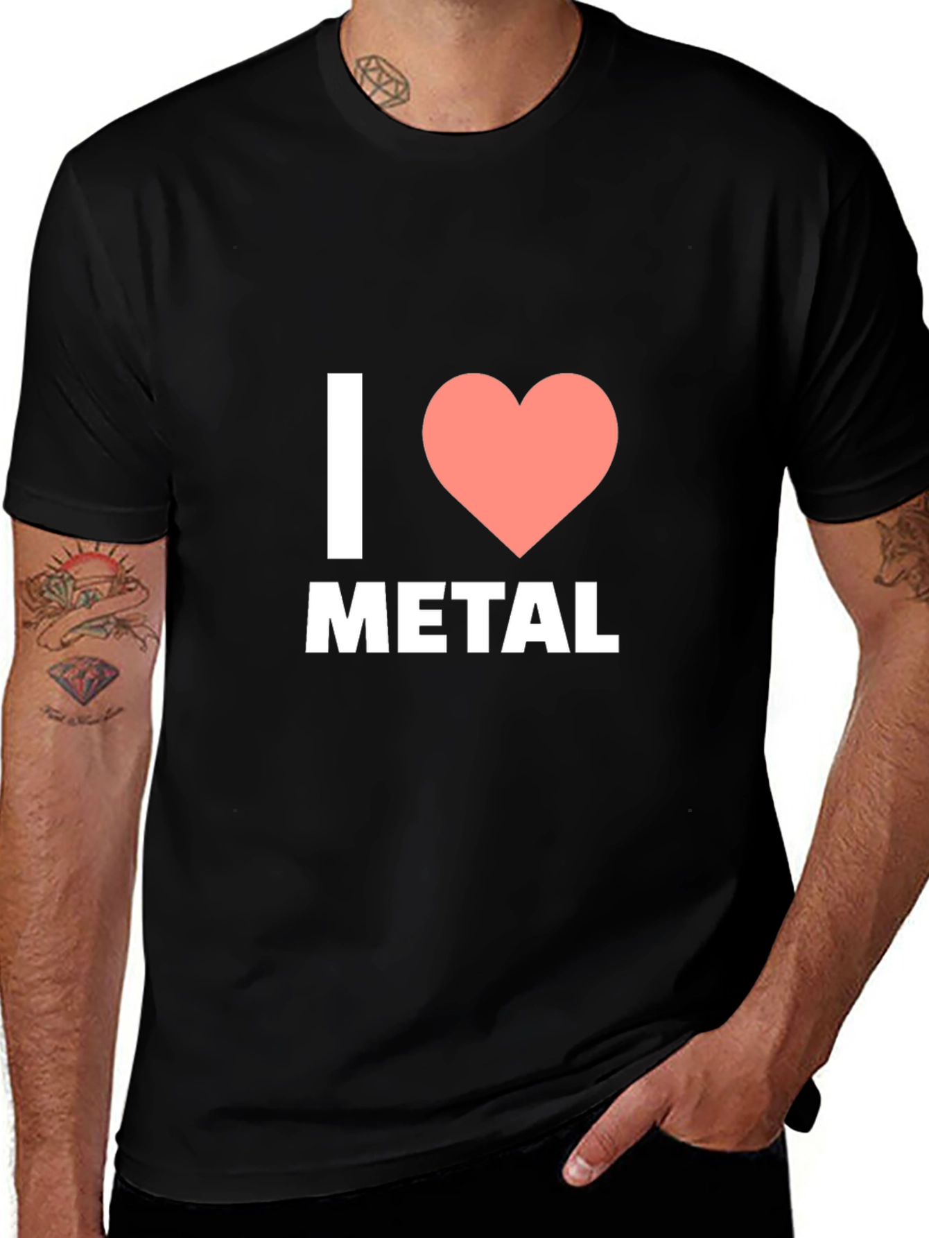 I Love Metal T-Shirt - Black Cotton Tee