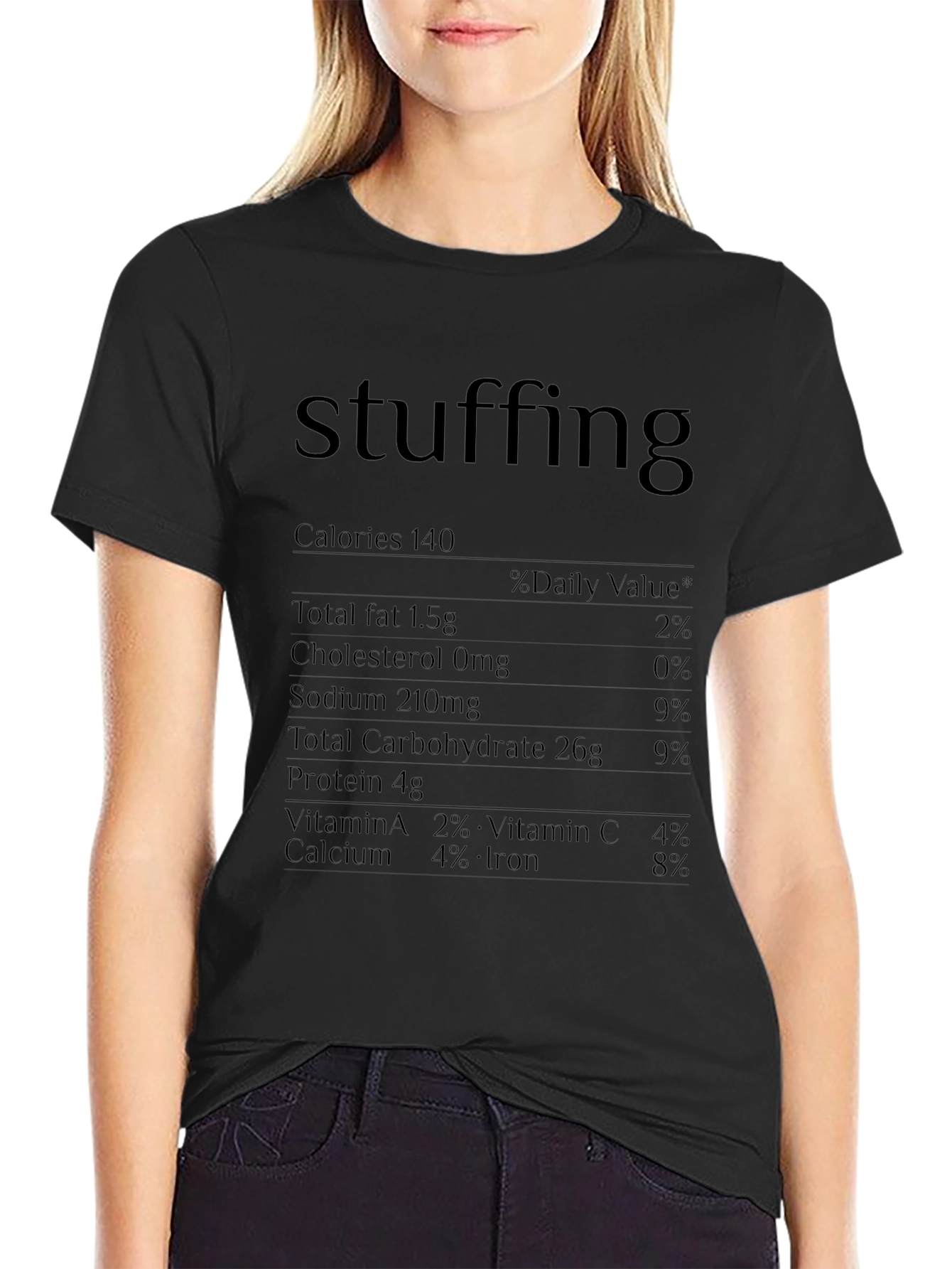 Stuffing Nutrition Facts Graphic T-Shirt