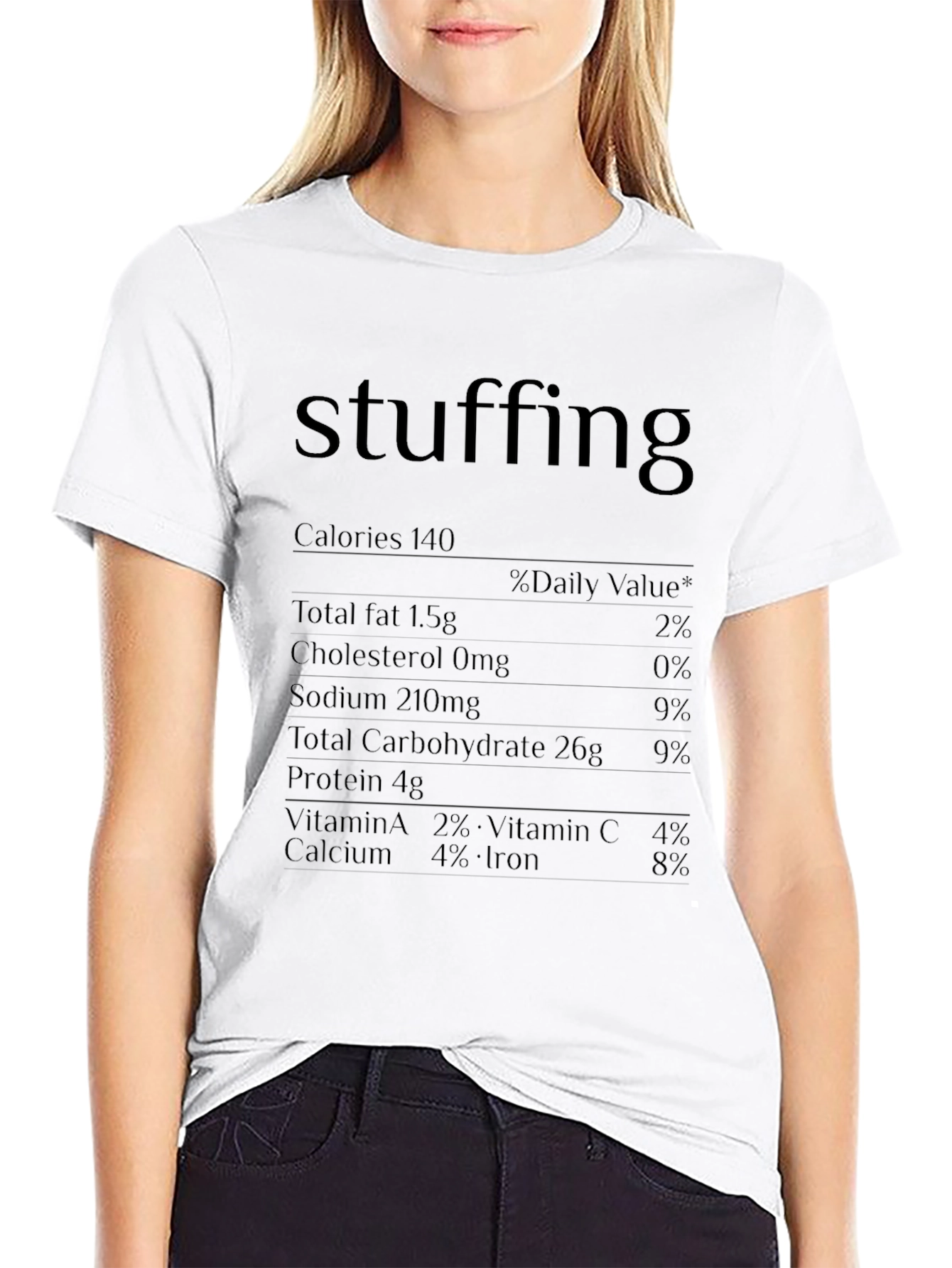 Stuffing Nutrition Facts Graphic T-Shirt
