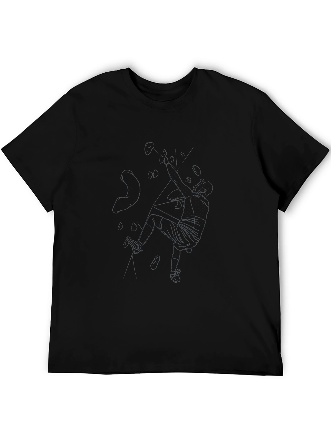 Minimalist Line Art Black Tee