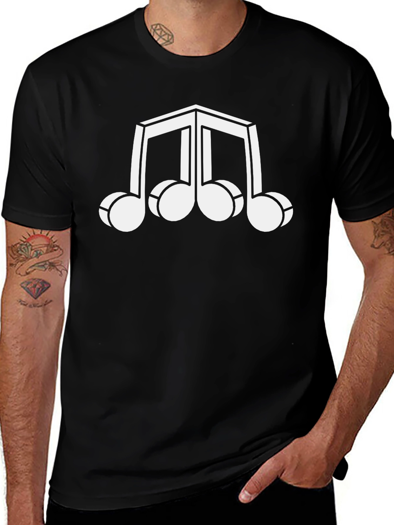 Musical Note Graphic Tee - Modern Design