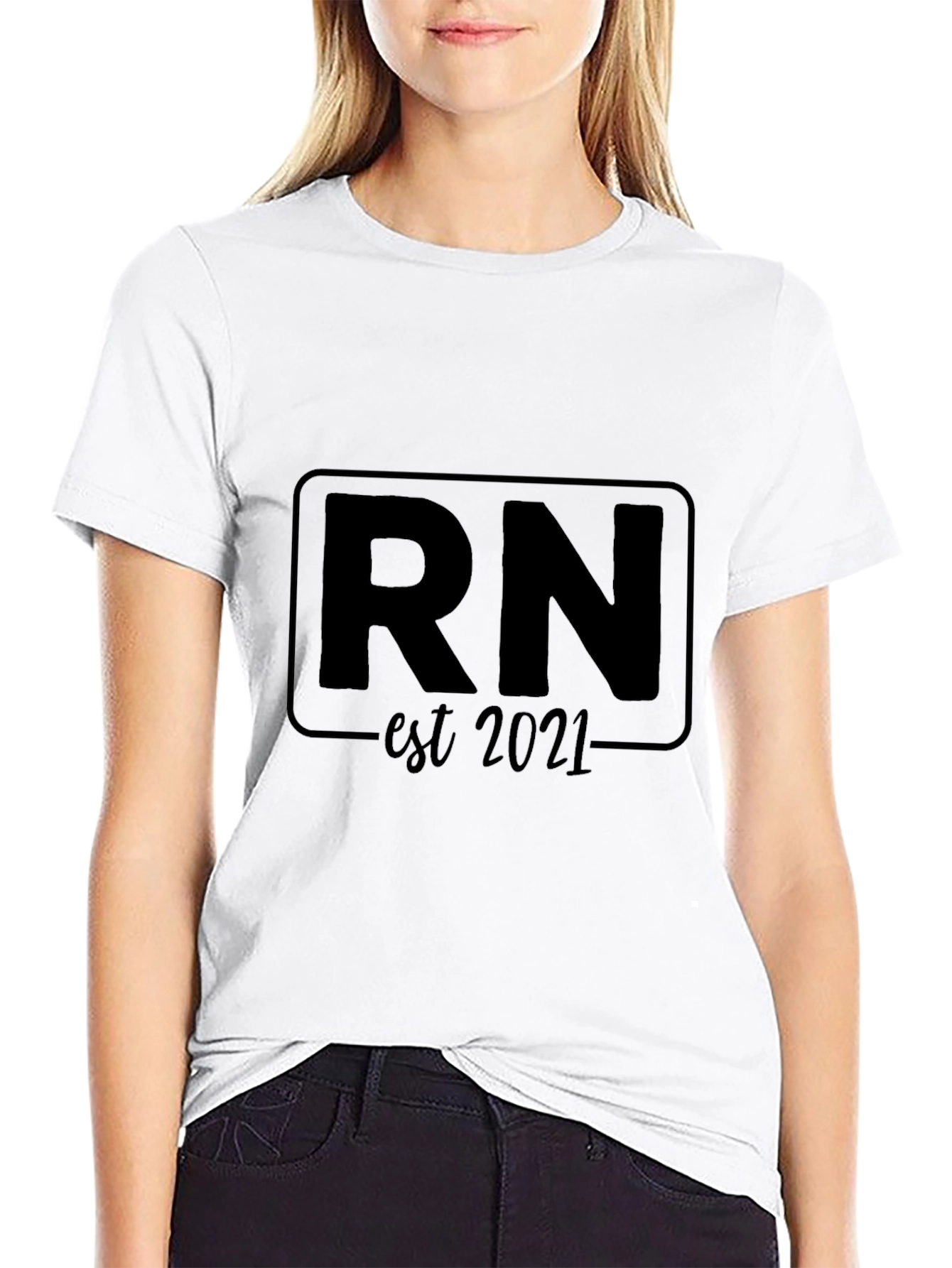 RN Est. 2021 Black T-Shirt - Registered Nurse