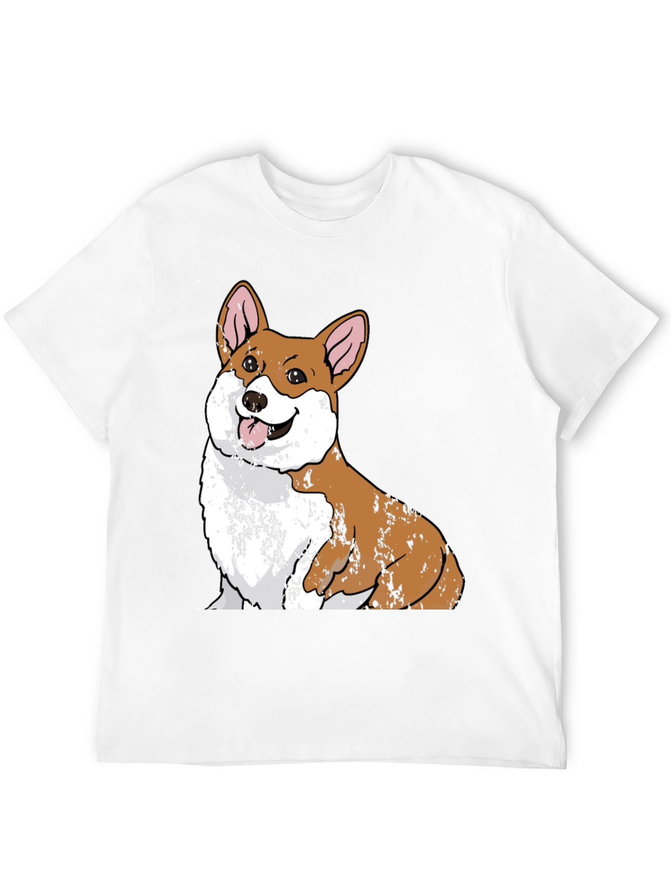 Corgi Dog Graphic Black T-Shirt