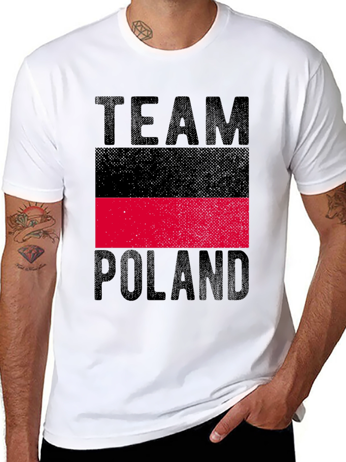 Team Poland T-Shirt - Black Cotton Tee