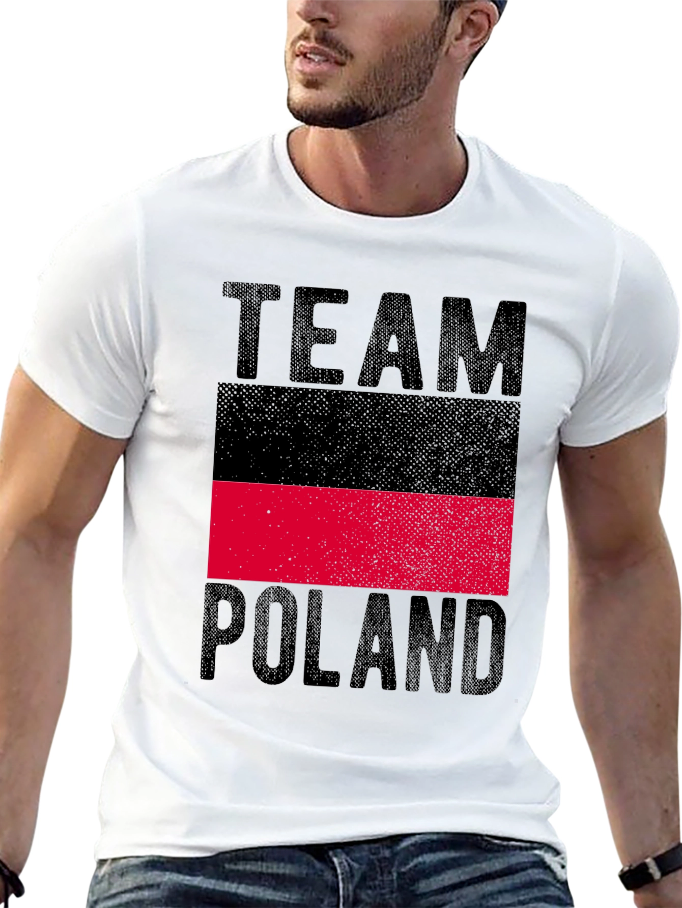 Team Poland T-Shirt - Black Cotton Tee