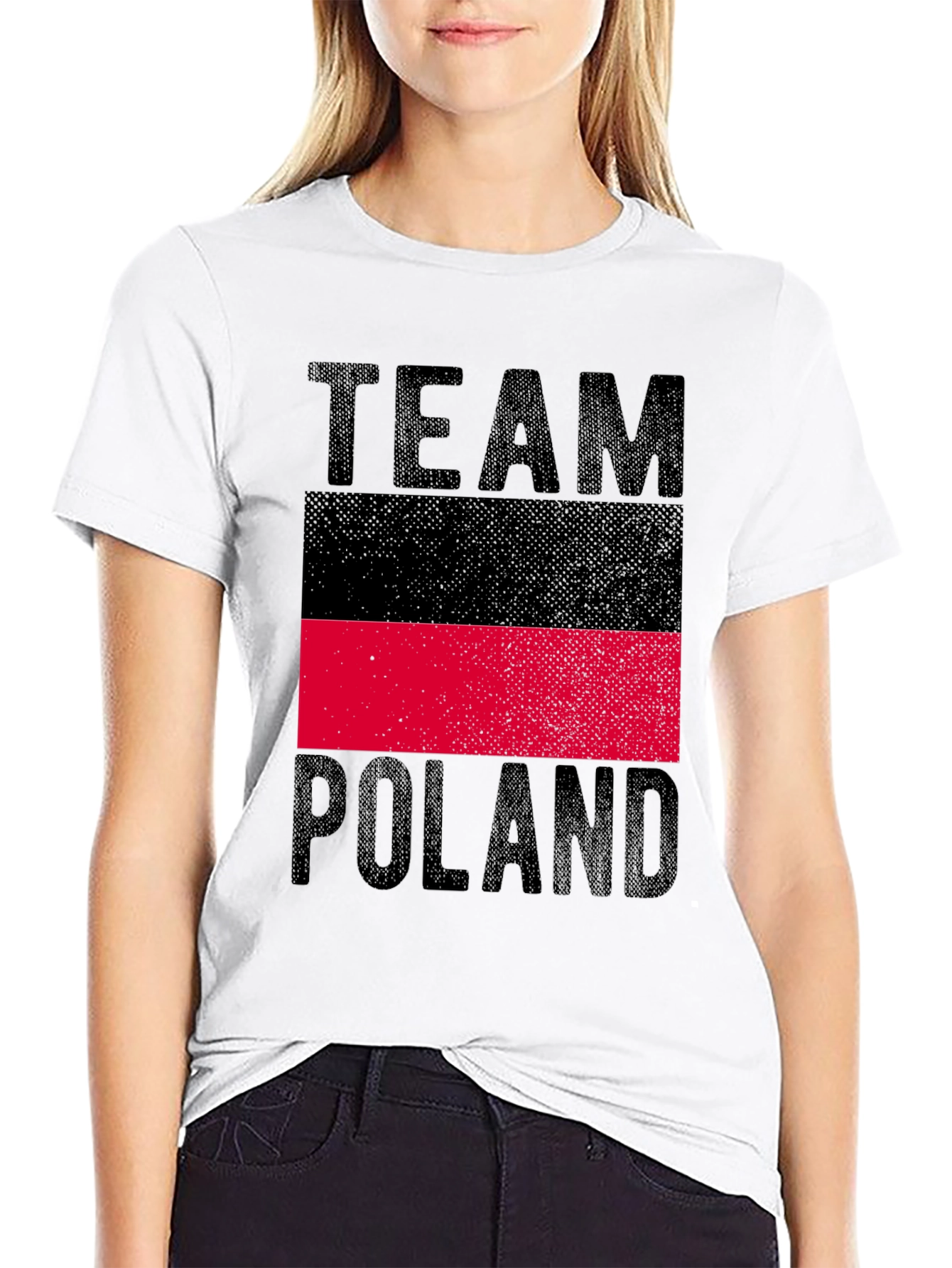 Team Poland T-Shirt - Black Cotton Tee