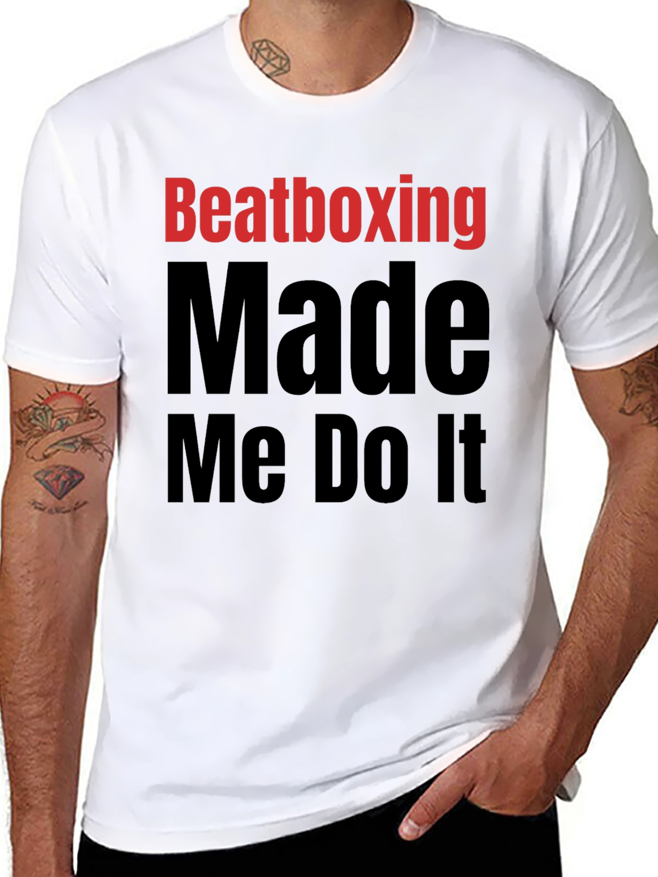 Beatboxing Made Me Do It Black Graphic T-Shirt