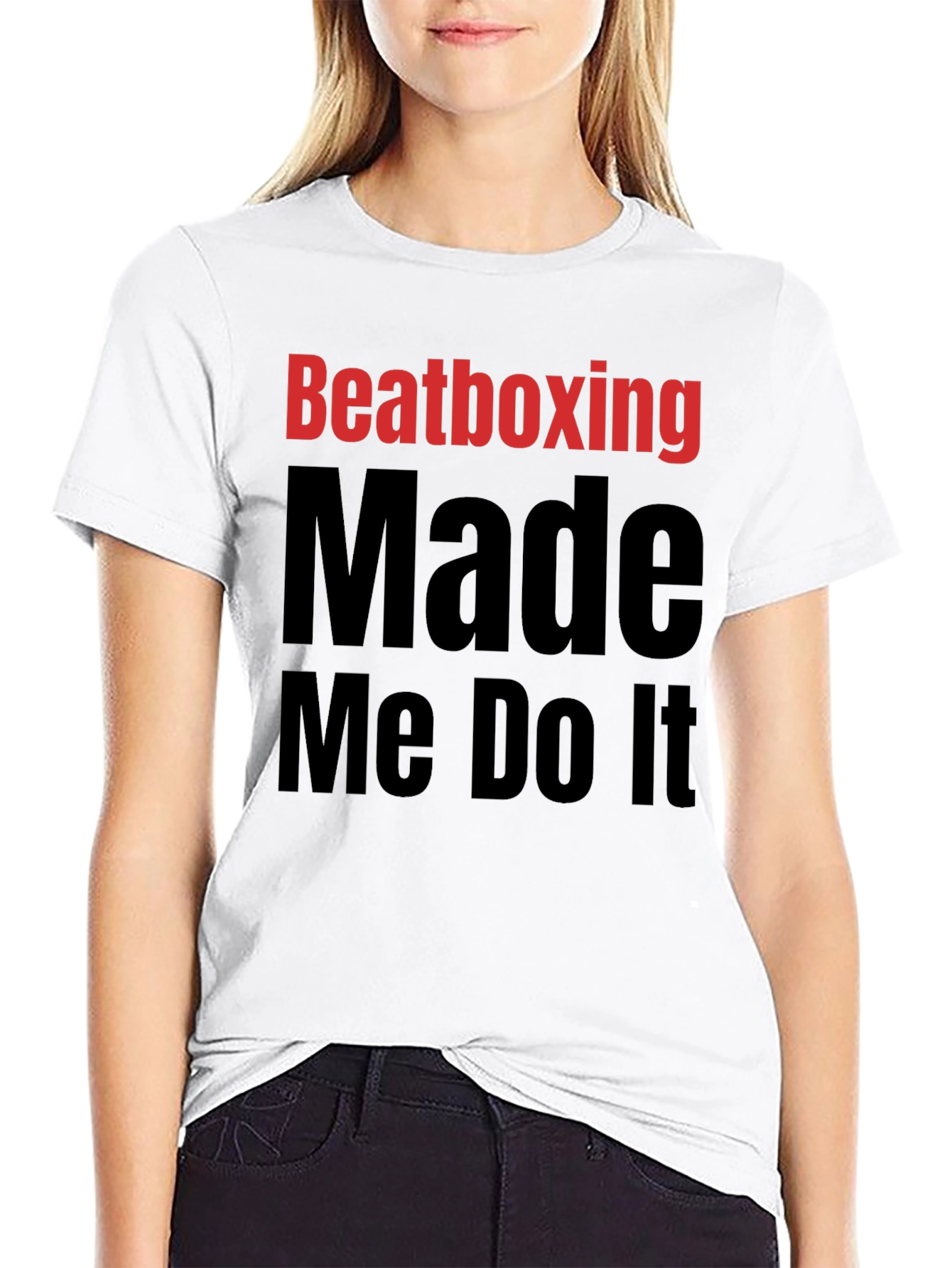 Beatboxing Made Me Do It Black Graphic T-Shirt