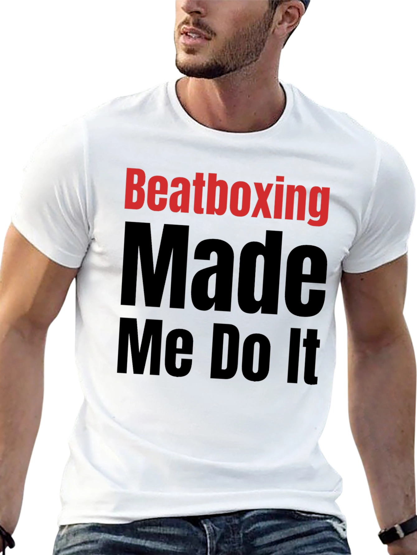 Beatboxing Made Me Do It Black Graphic T-Shirt