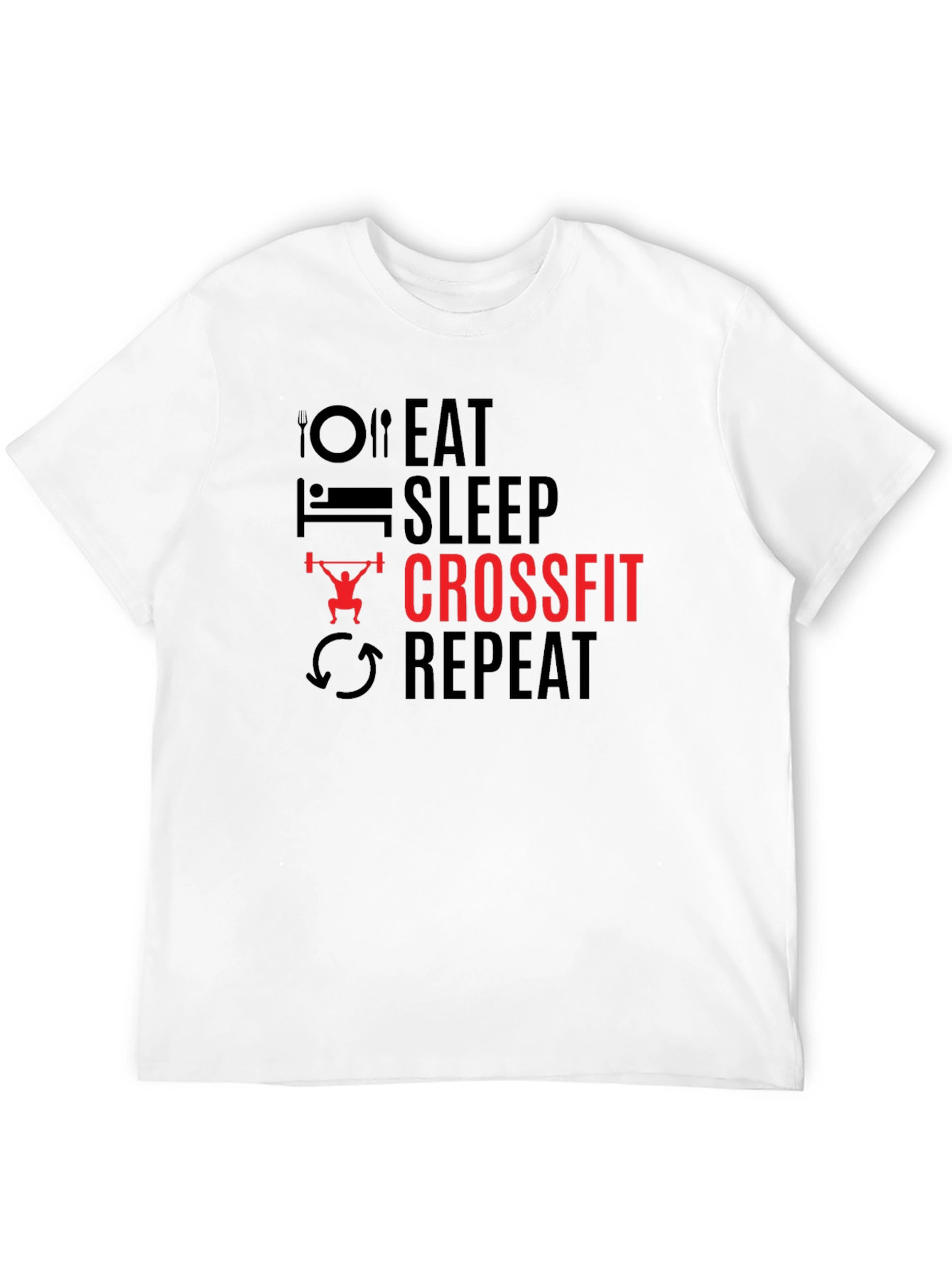 Eat Sleep Crossfit Repeat Black T-Shirt