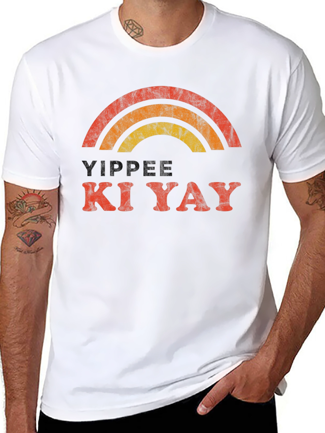 Yippee Ki Yay Rainbow Graphic Tee