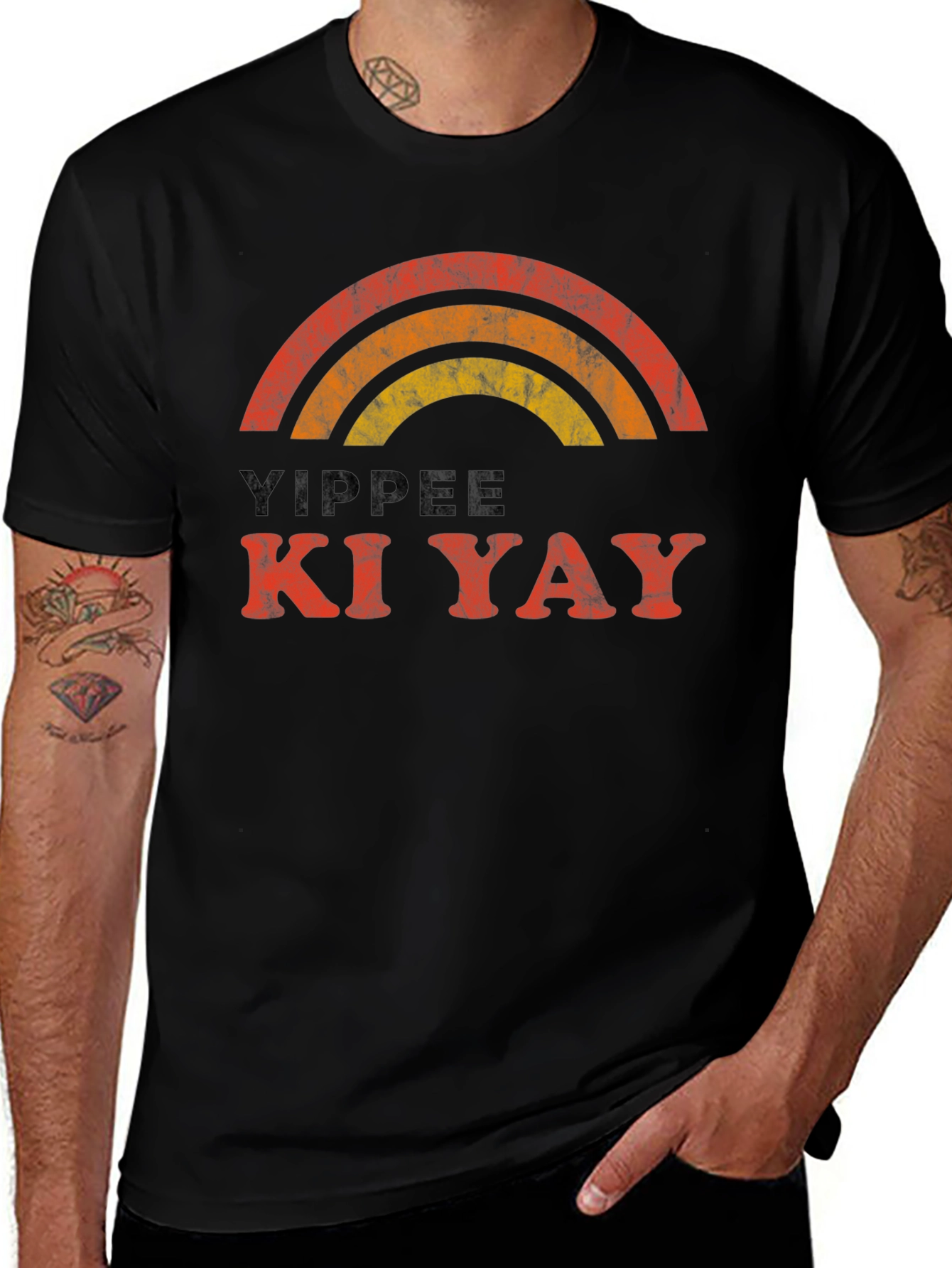 Yippee Ki Yay Rainbow Graphic Tee