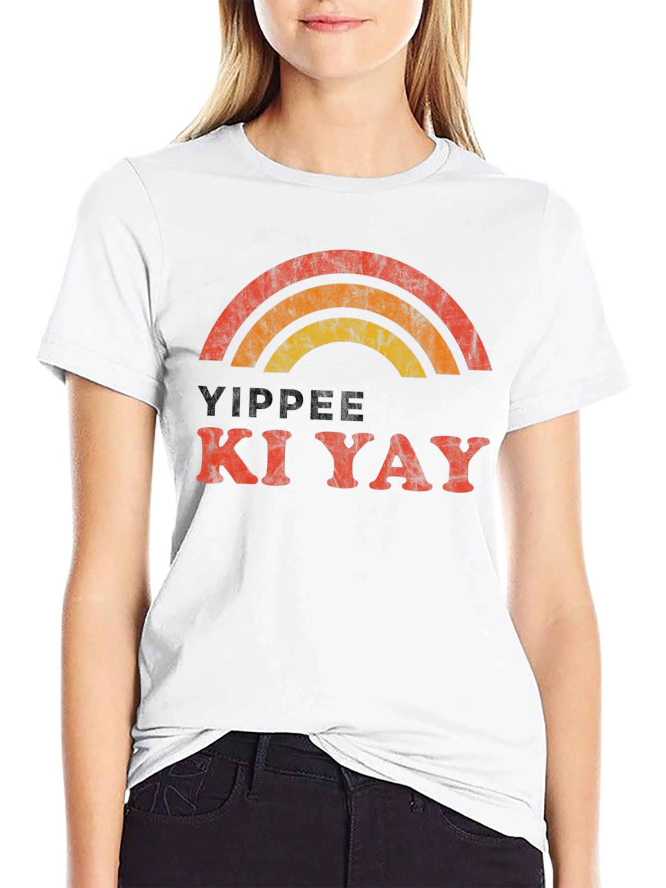 Yippee Ki Yay Rainbow Graphic Tee