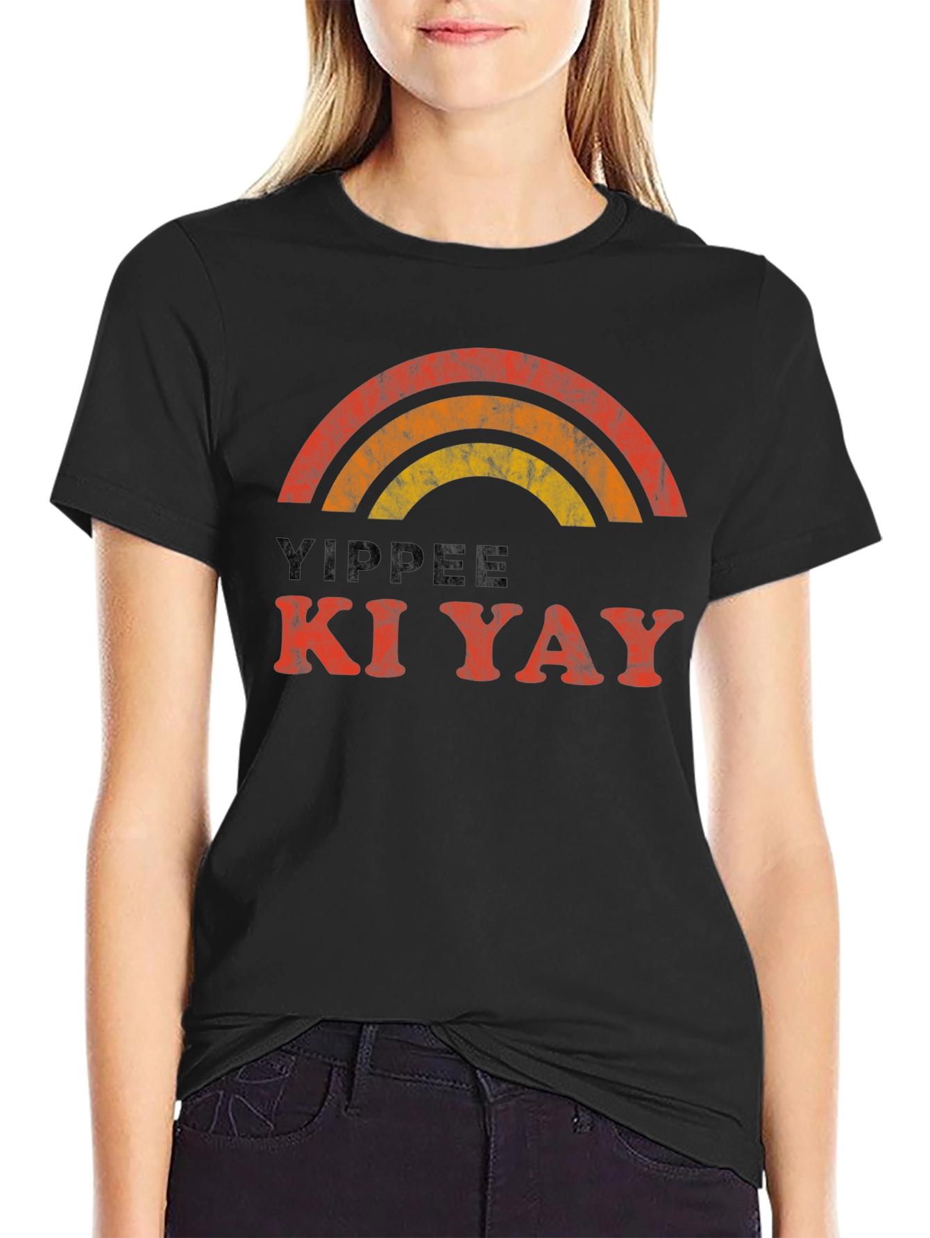Yippee Ki Yay Rainbow Graphic Tee
