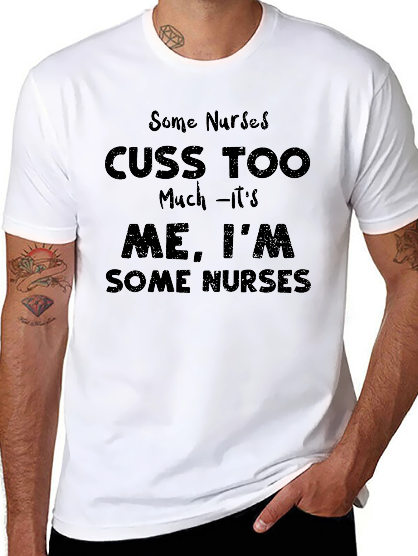 Funny Nurse T-Shirt - Some Nurses Cuss