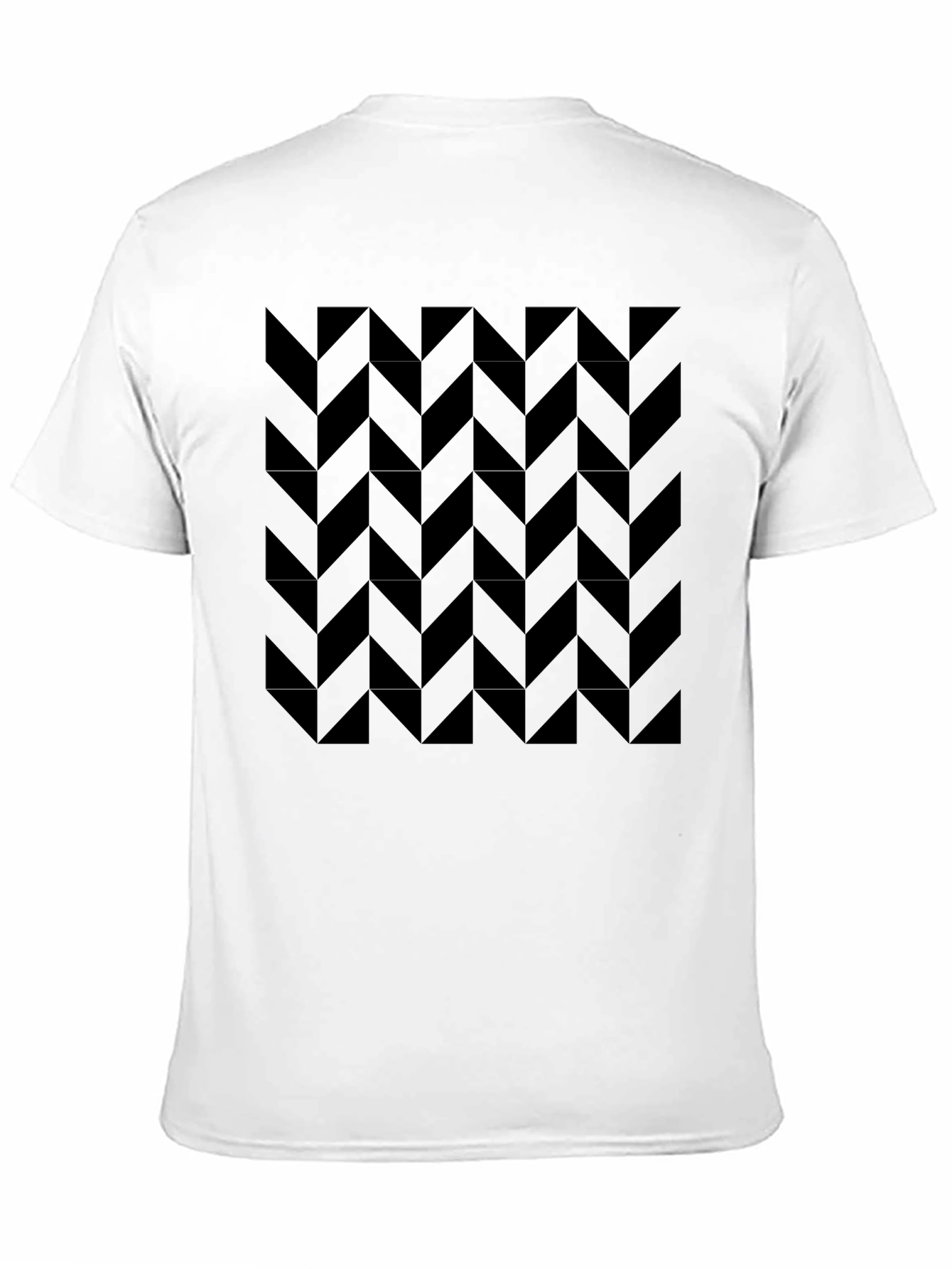 Modern Black Chevron Pattern T-Shirt