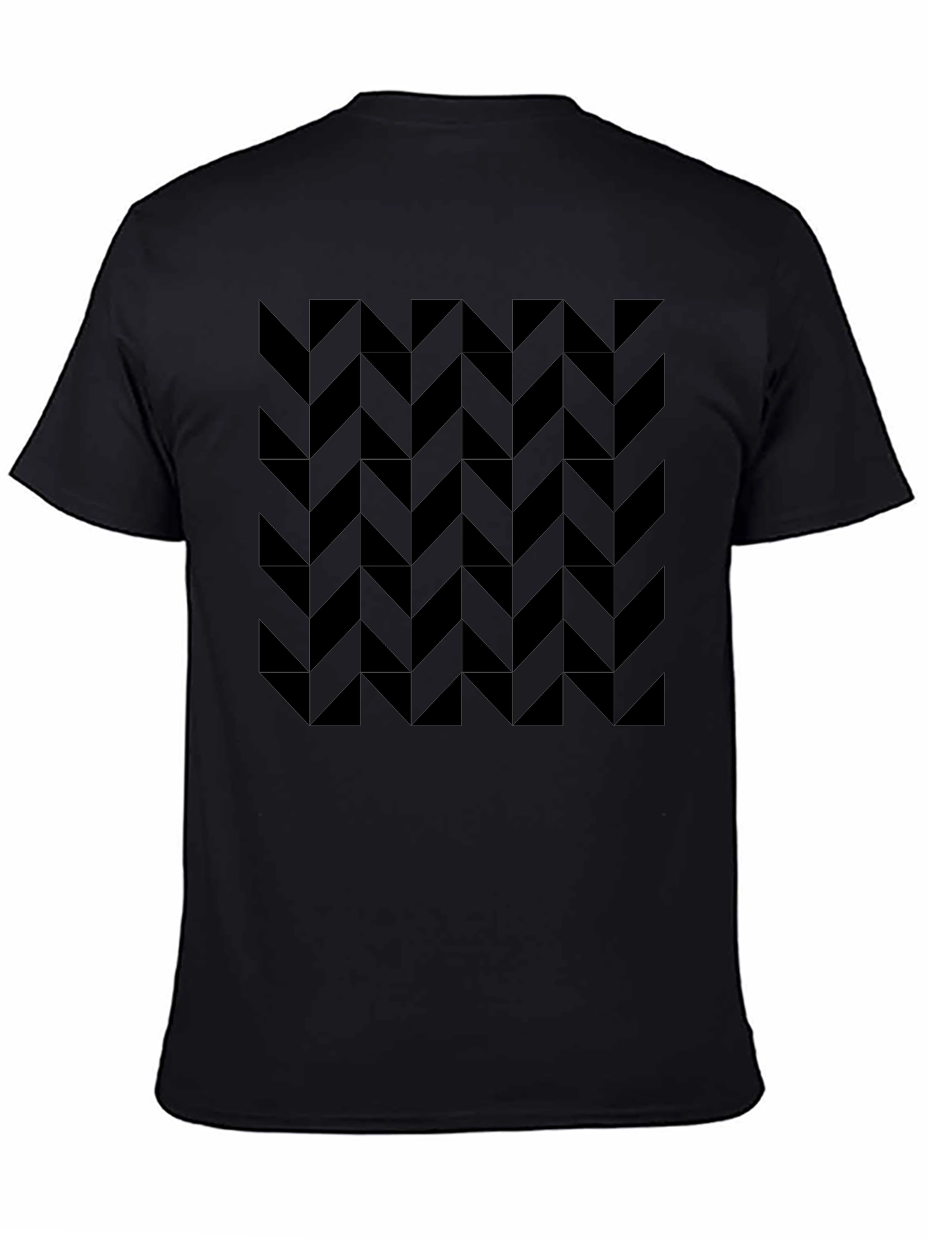 Modern Black Chevron Pattern T-Shirt