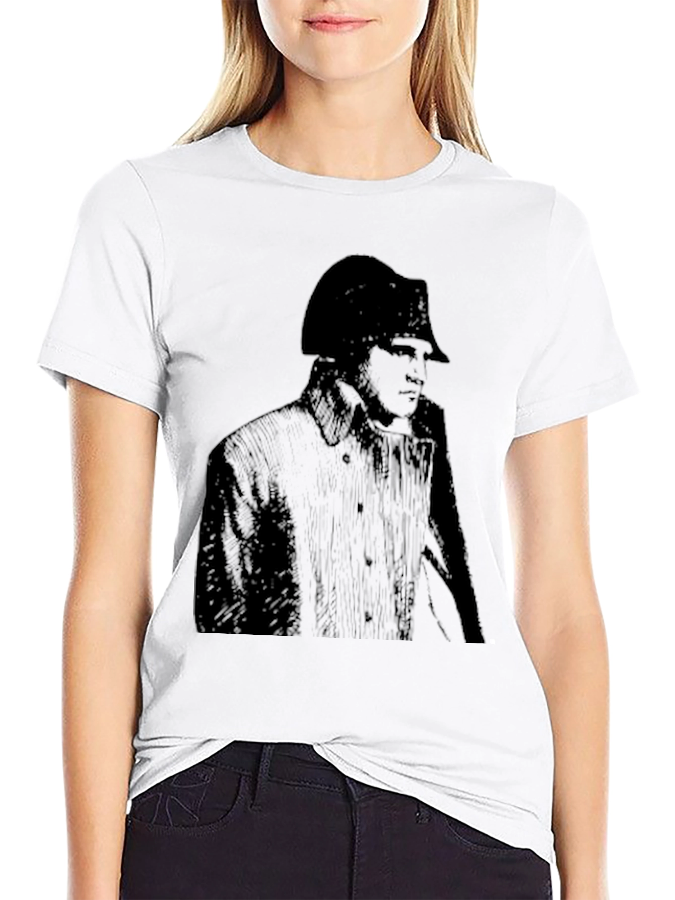 Napoleon Portrait Graphic Tee - Soft Black Cotton