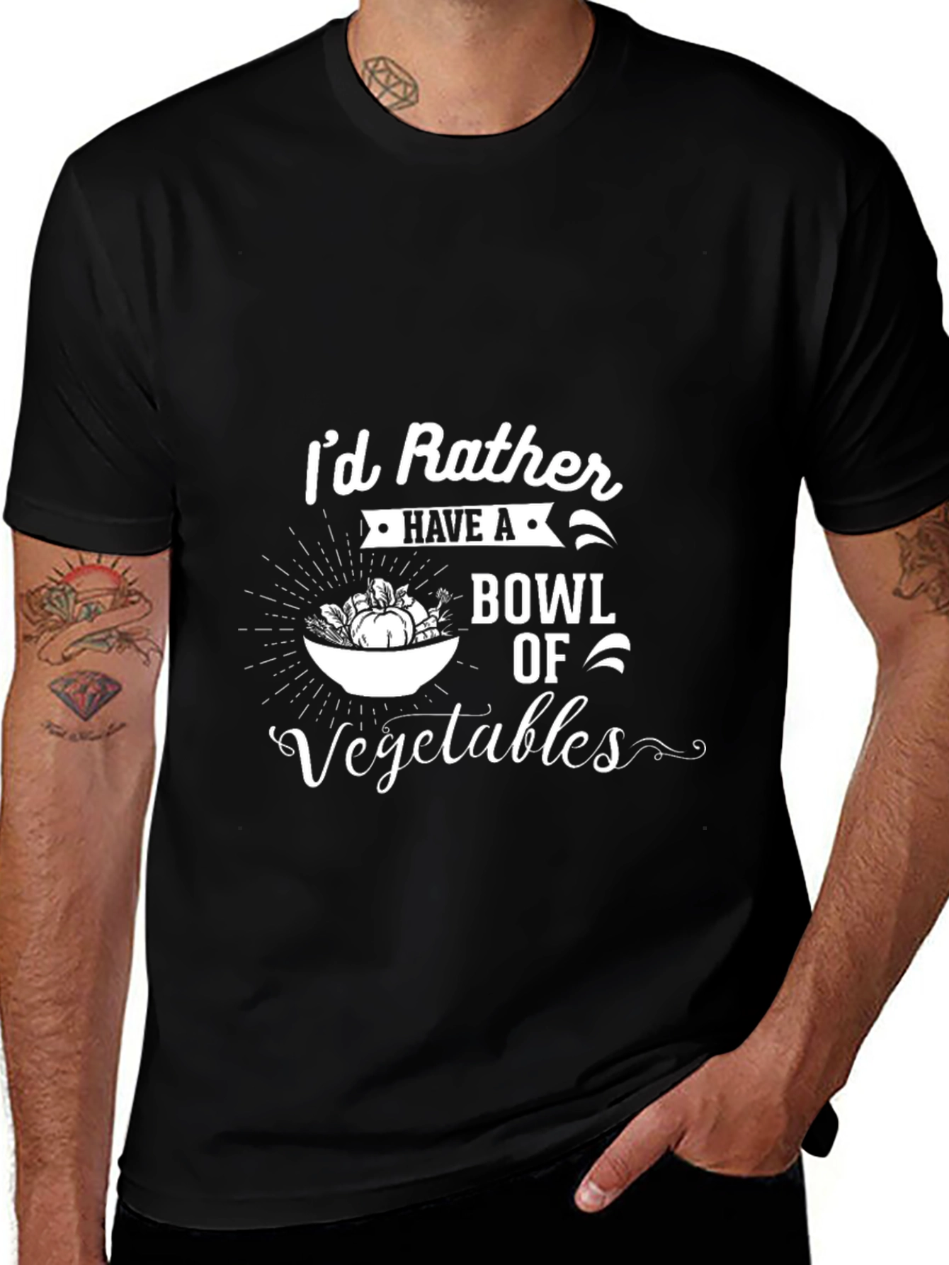 Vegetable Lover T-Shirt - Id Rather Have a Bowl!