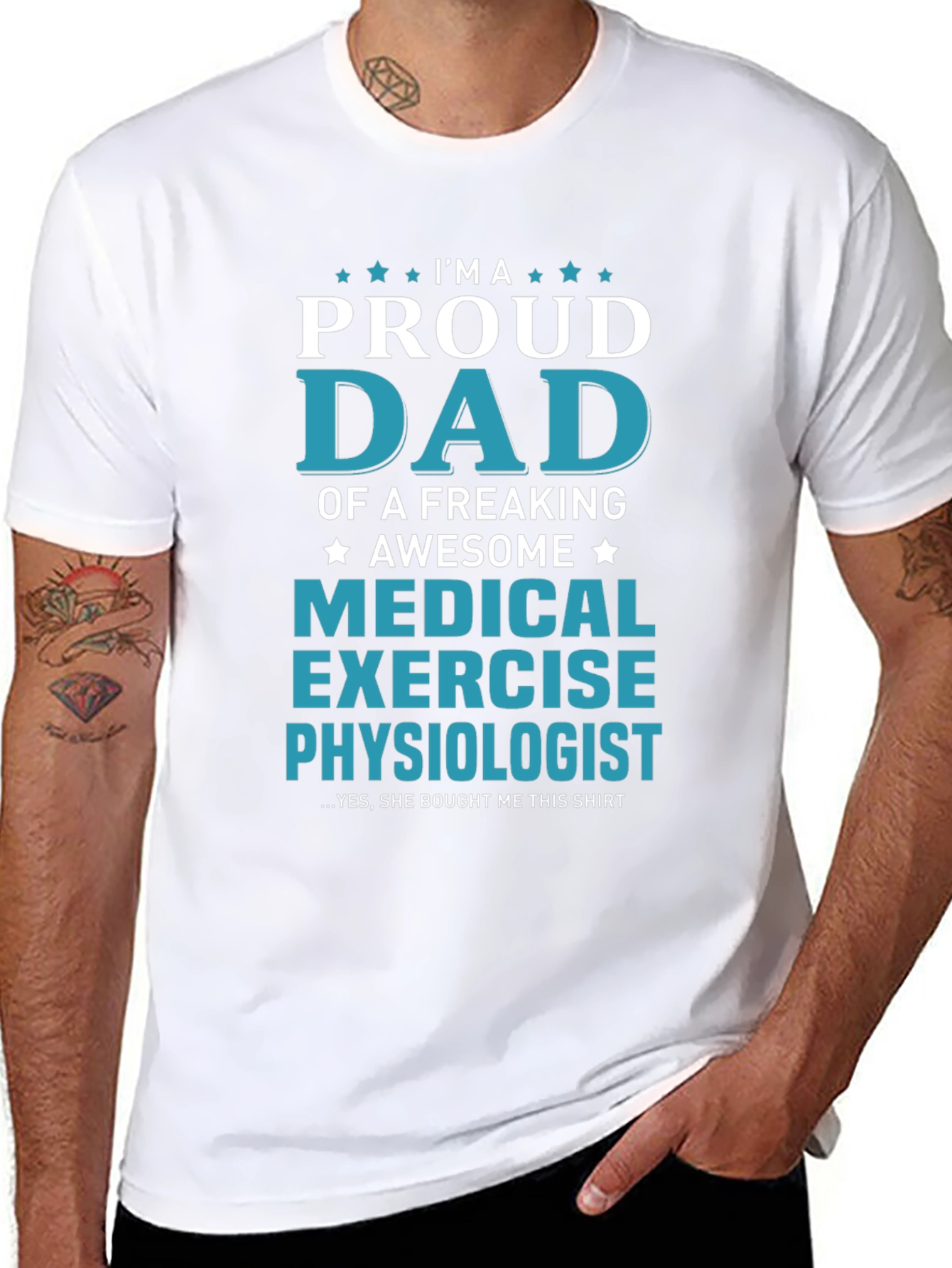 Proud Dad Medical Exercise Physiologist Graphic T-Shirt