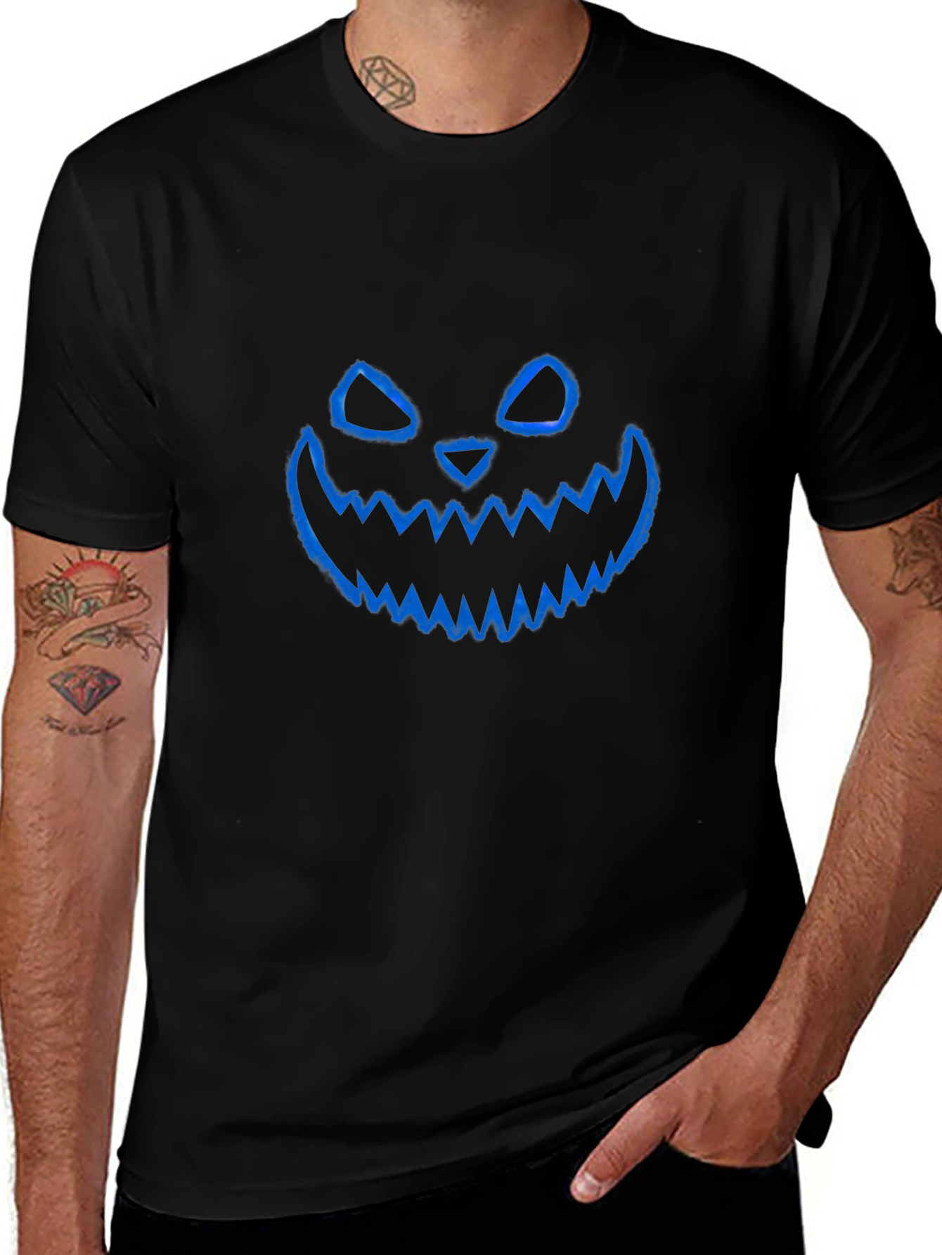 Spooky Jack-O-Lantern Graphic Tee - Halloween