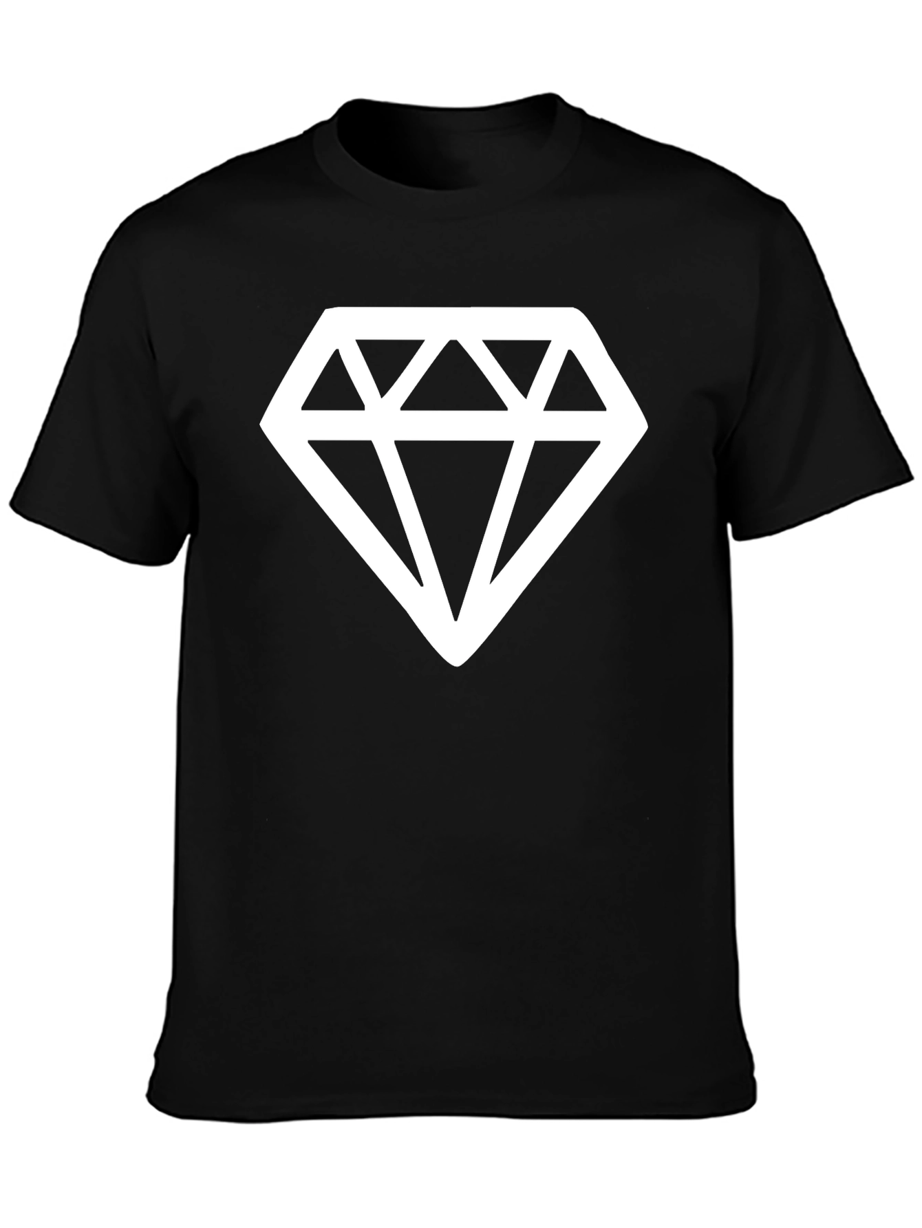 Diamond Graphic Black T-Shirt - Stylish Casual Wear