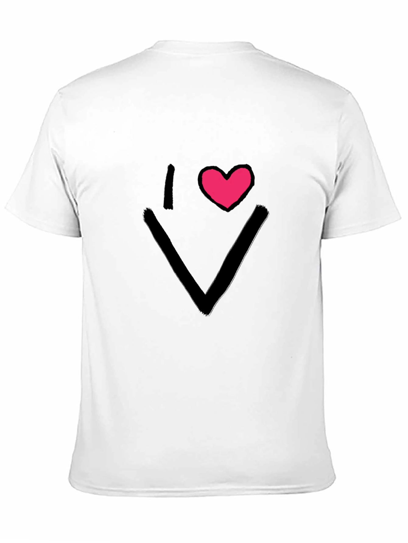 I Love V-Neck Black T-Shirt