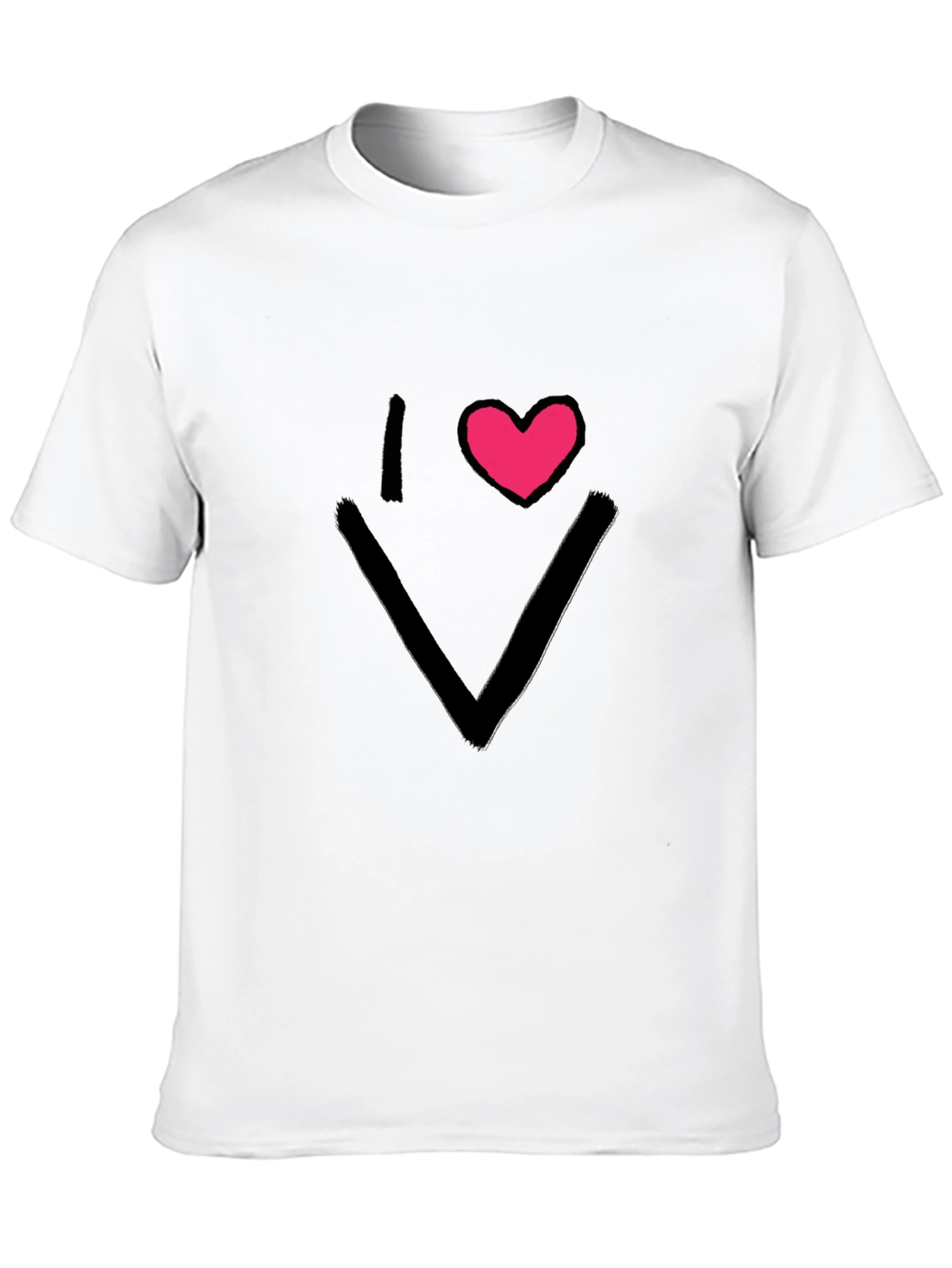 I Love V-Neck Black T-Shirt