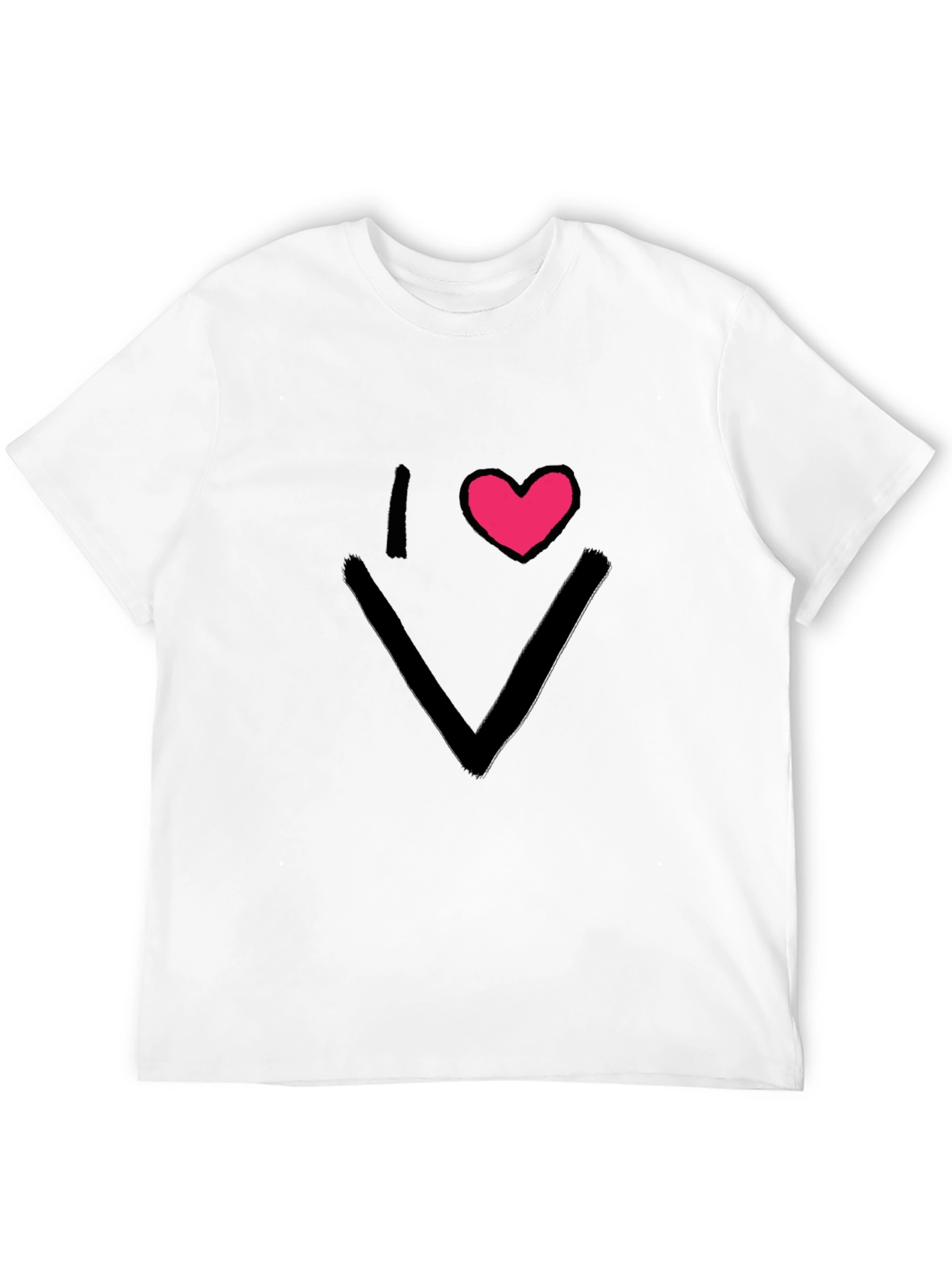 I Love V-Neck Black T-Shirt