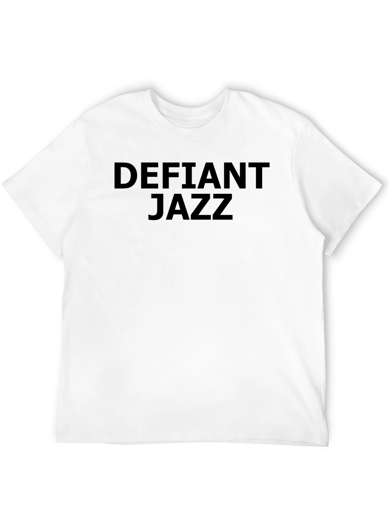 Defiant Jazz Graphic Tee - Classic Black Cotton T-Shirt