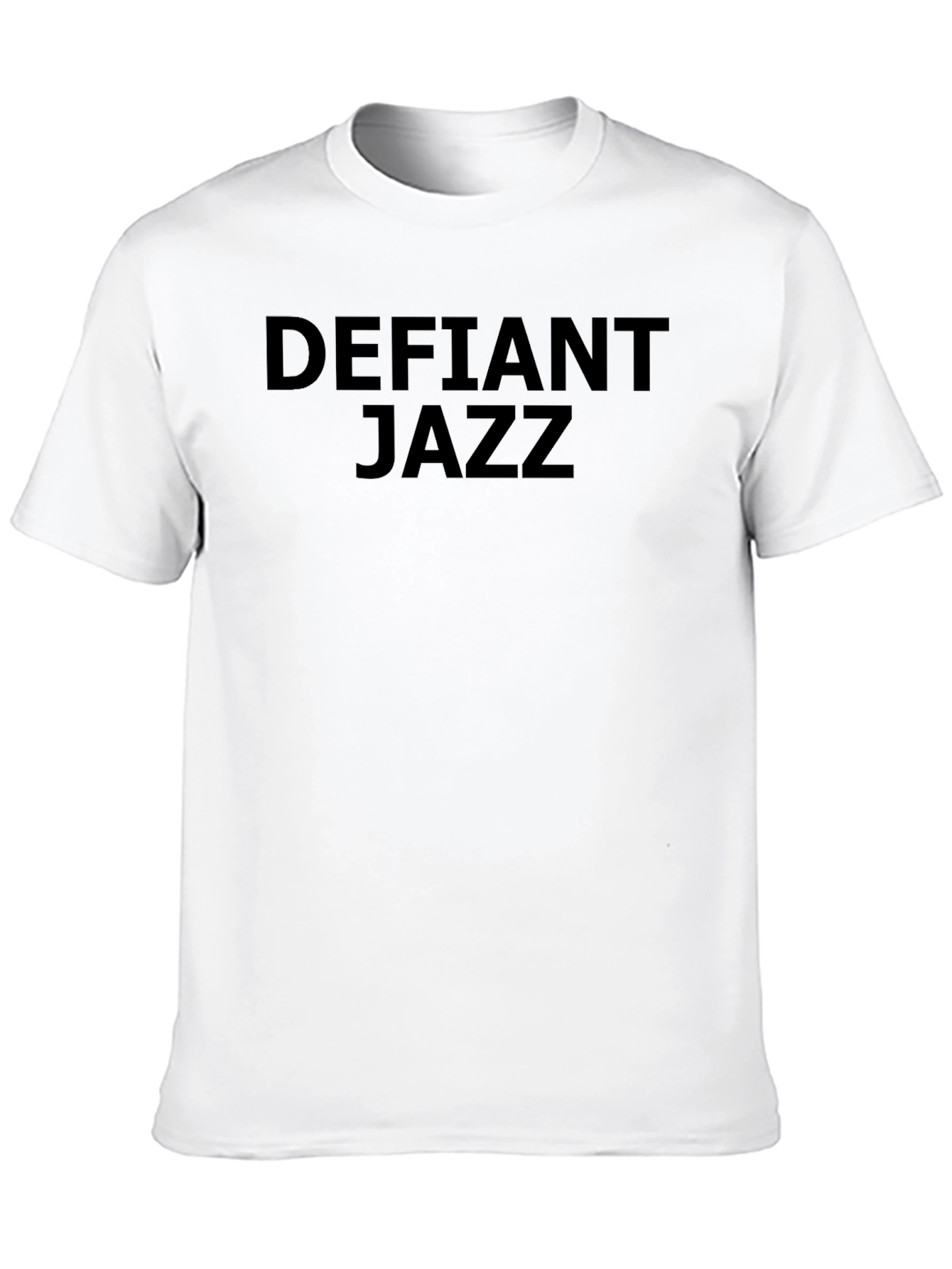 Defiant Jazz Graphic Tee - Classic Black Cotton T-Shirt
