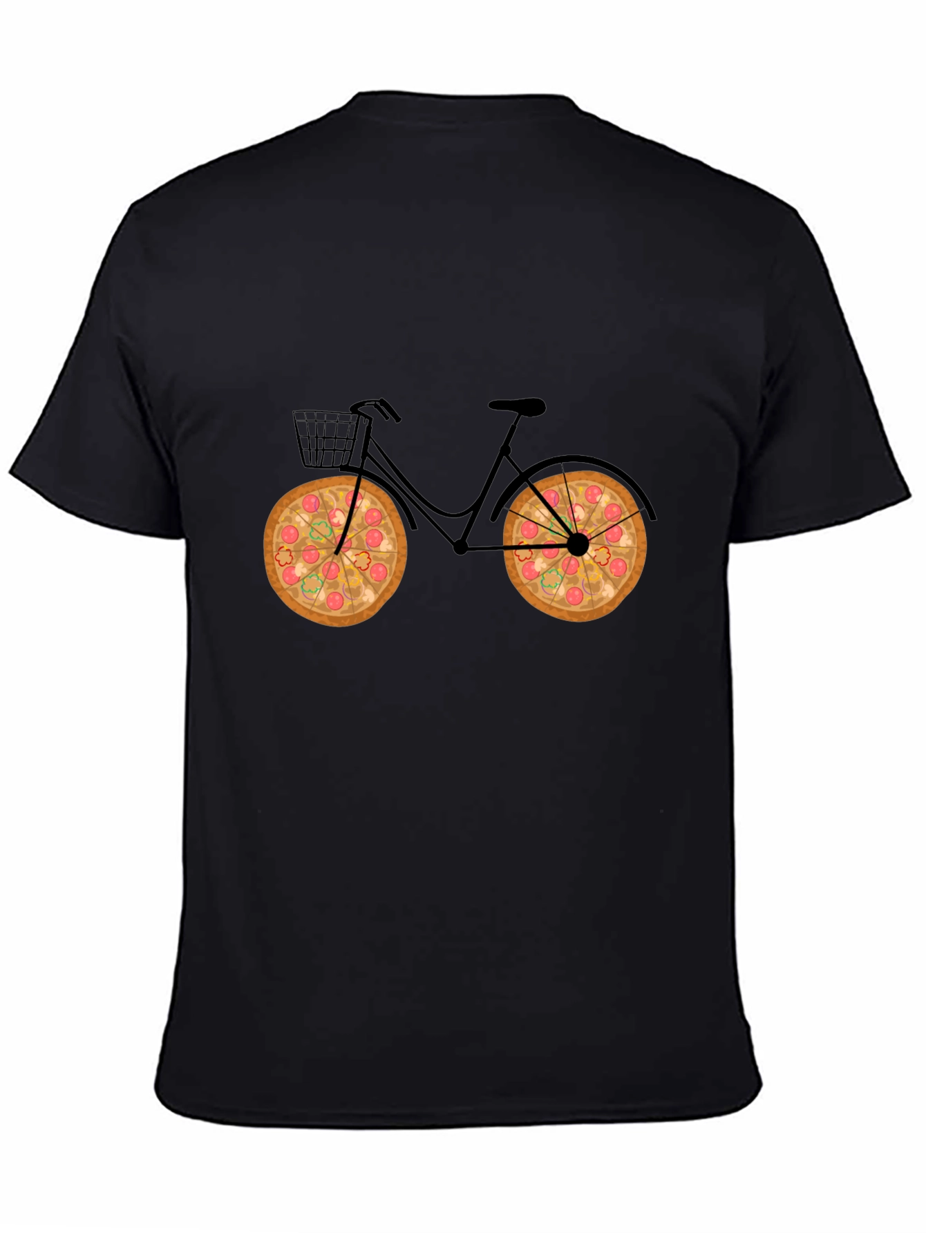 Pizza Bike Black T-Shirt