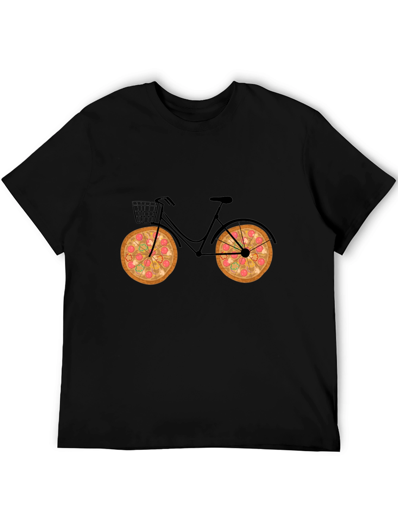 Pizza Bike Black T-Shirt