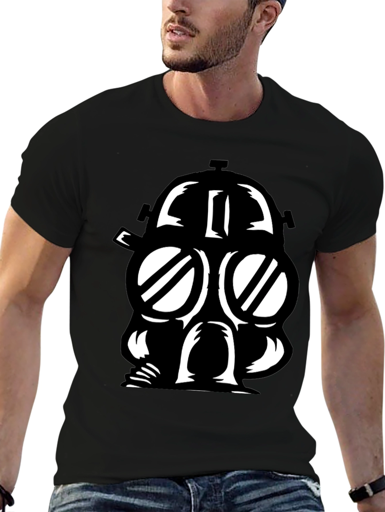 Gas Mask Graphic Black T-Shirt