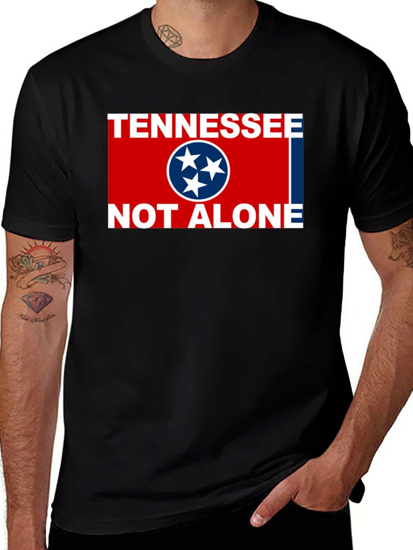 Tennessee State Flag T-Shirt - Not Alone