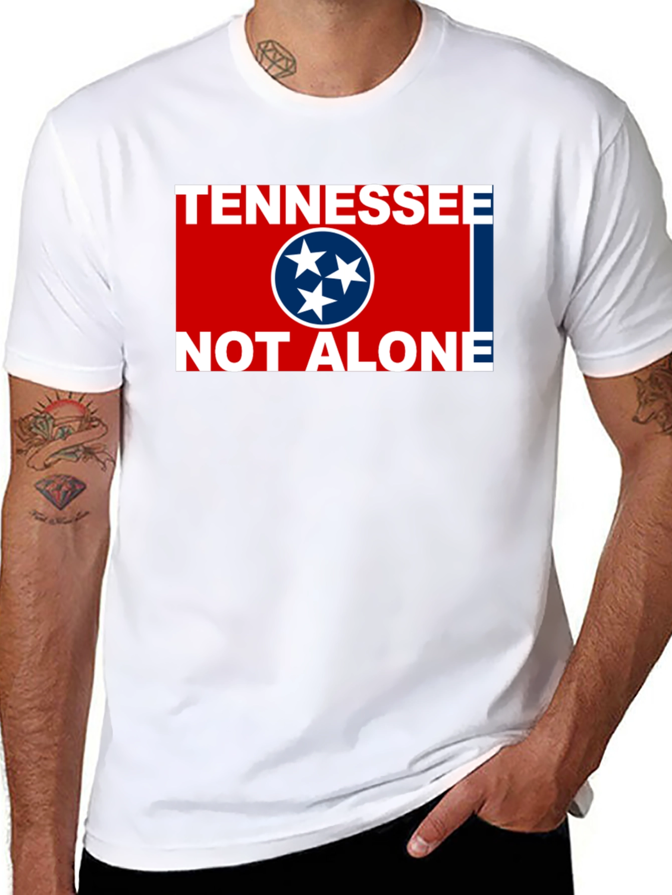 Tennessee State Flag T-Shirt - Not Alone