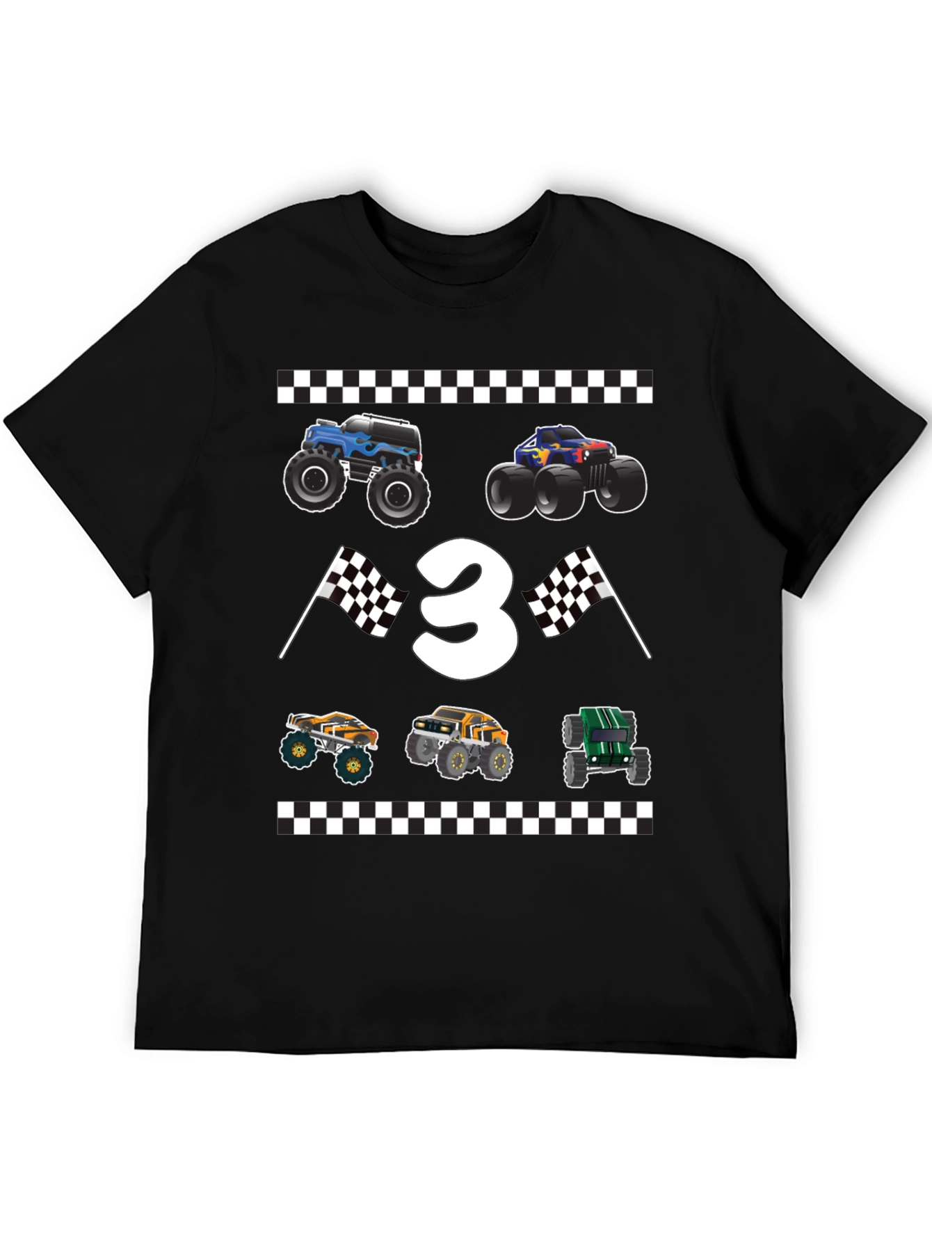 Monster Truck Birthday Shirt - Age 3