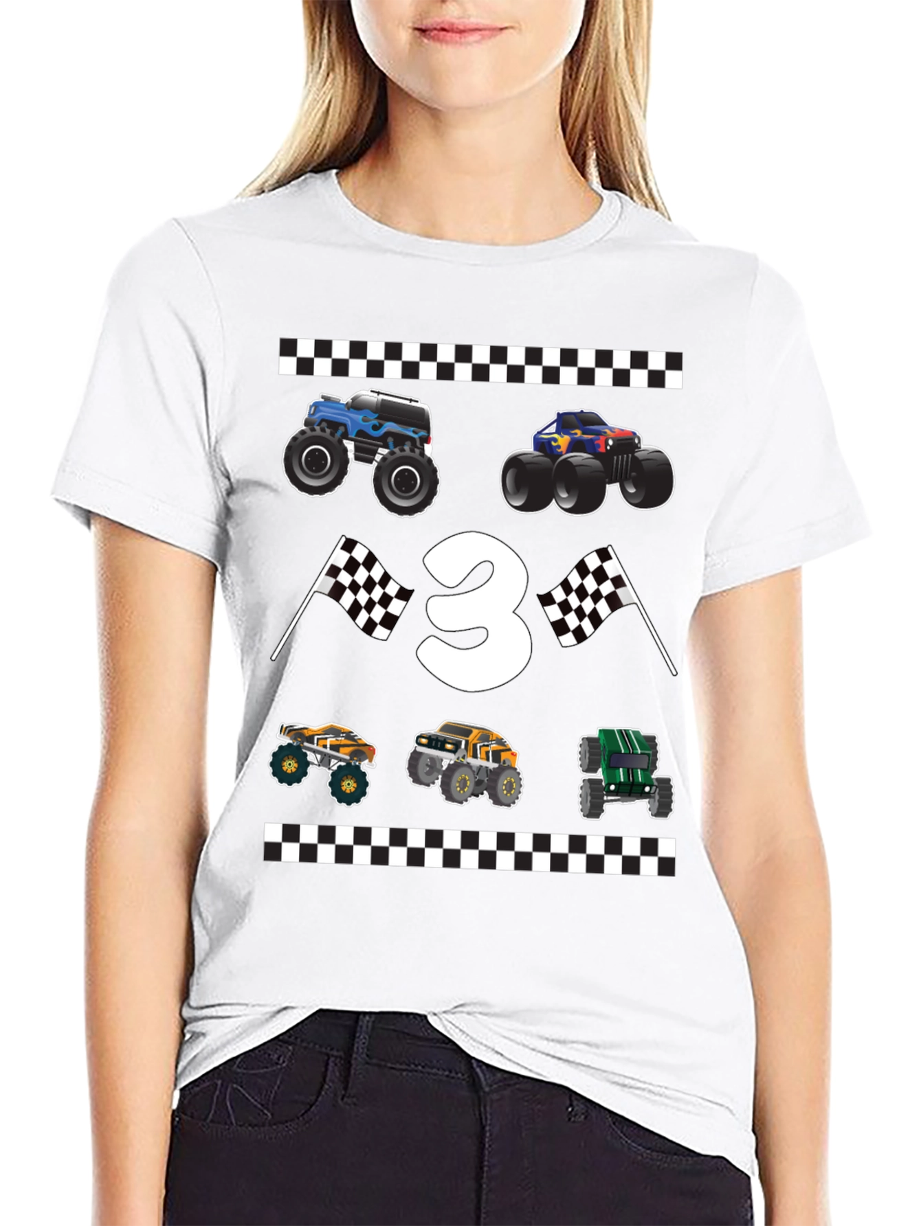 Monster Truck Birthday Shirt - Age 3