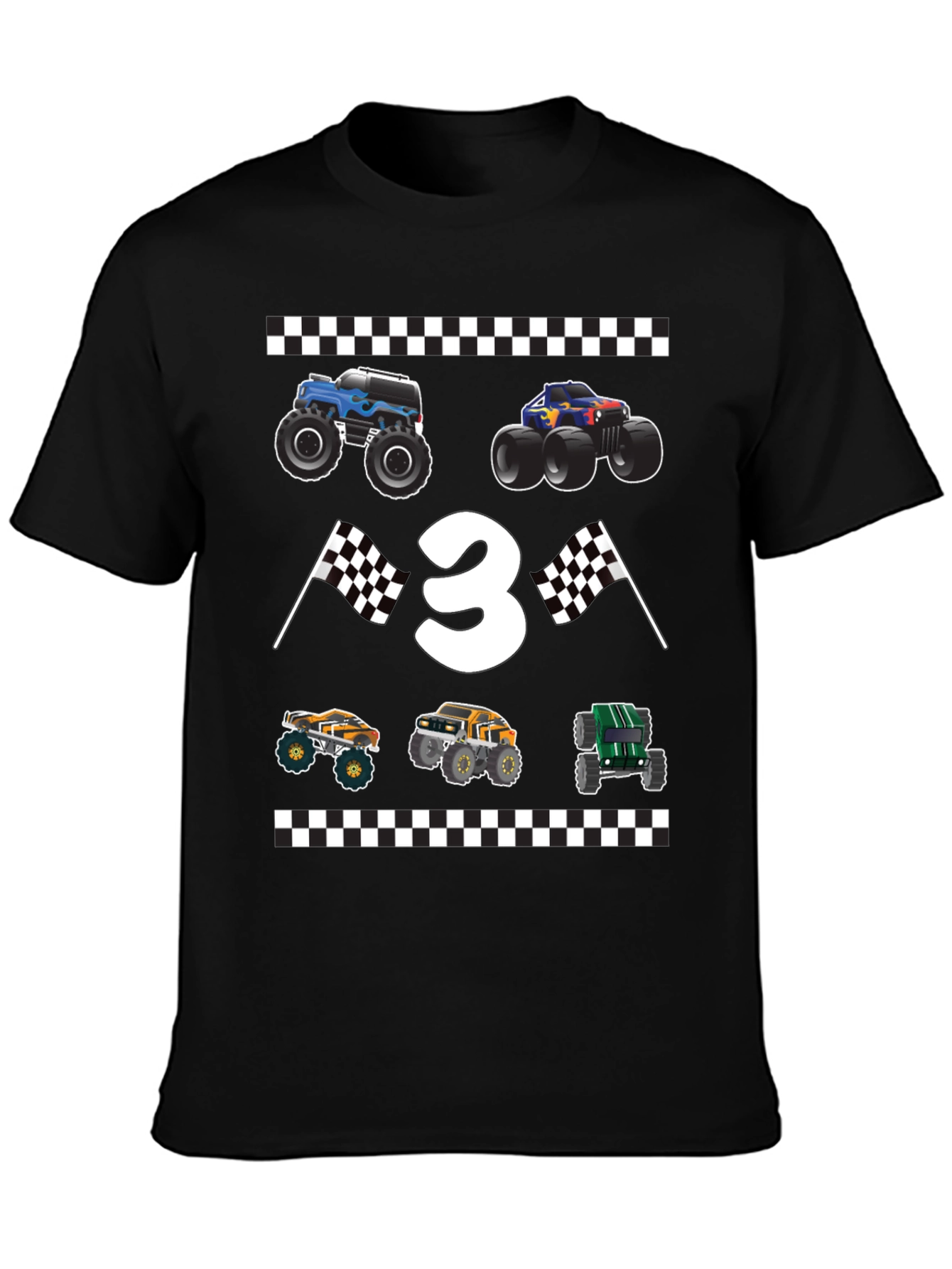 Monster Truck Birthday Shirt - Age 3