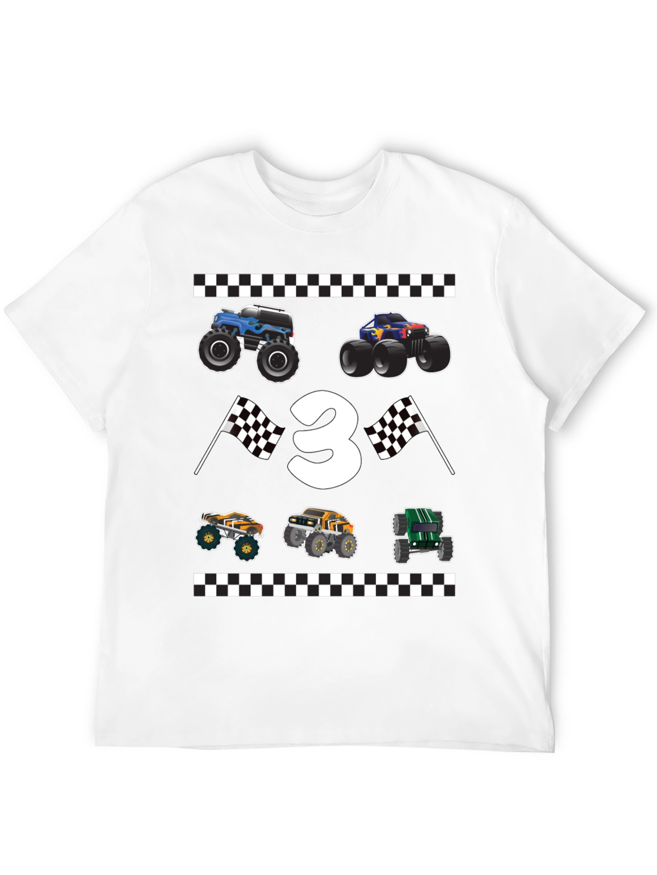 Monster Truck Birthday Shirt - Age 3