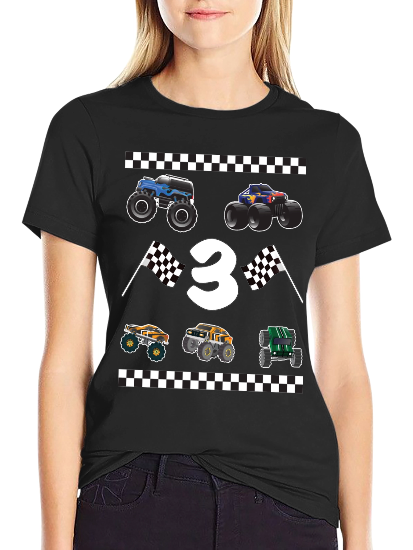 Monster Truck Birthday Shirt - Age 3