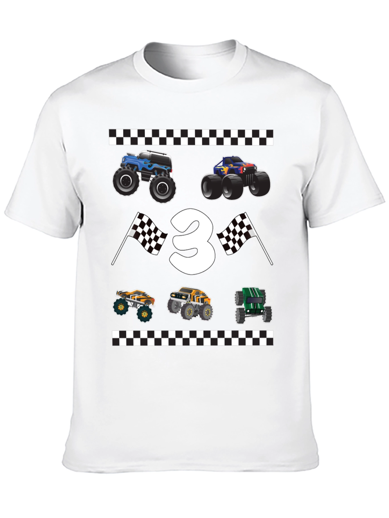 Monster Truck Birthday Shirt - Age 3