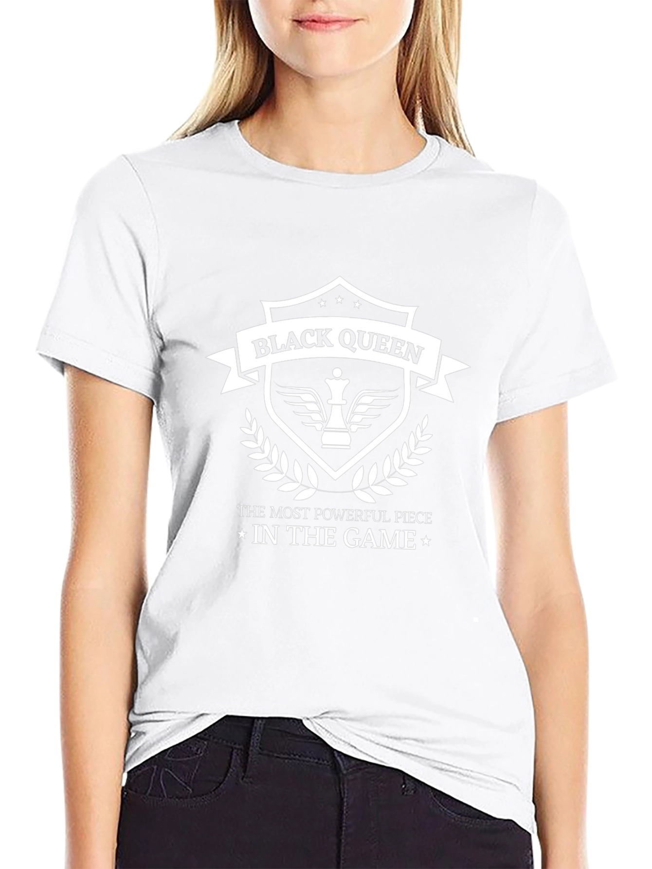 Black Queen Chess Piece Graphic T-Shirt