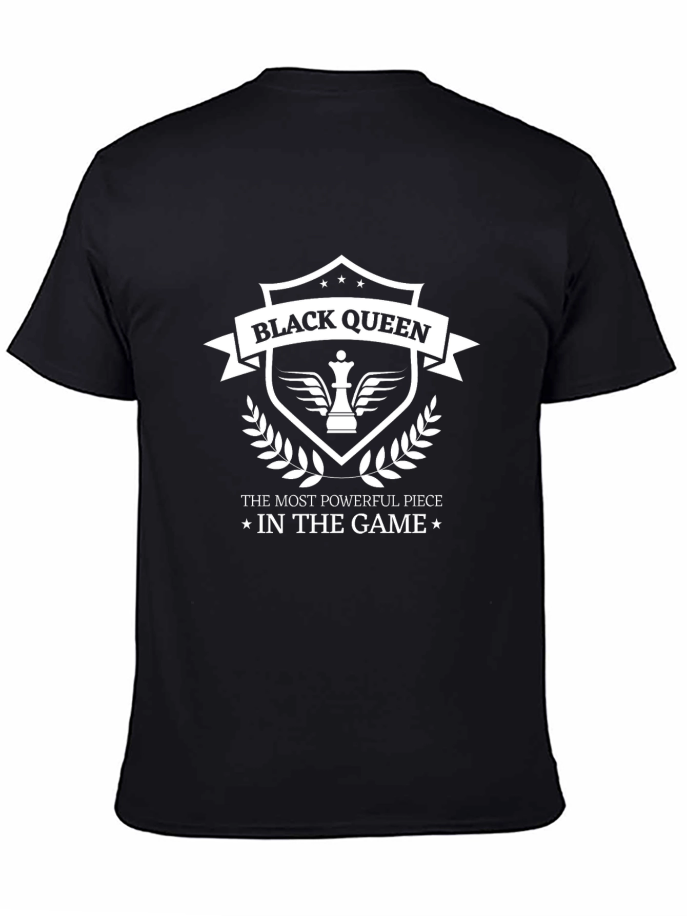 Black Queen Chess Piece Graphic T-Shirt