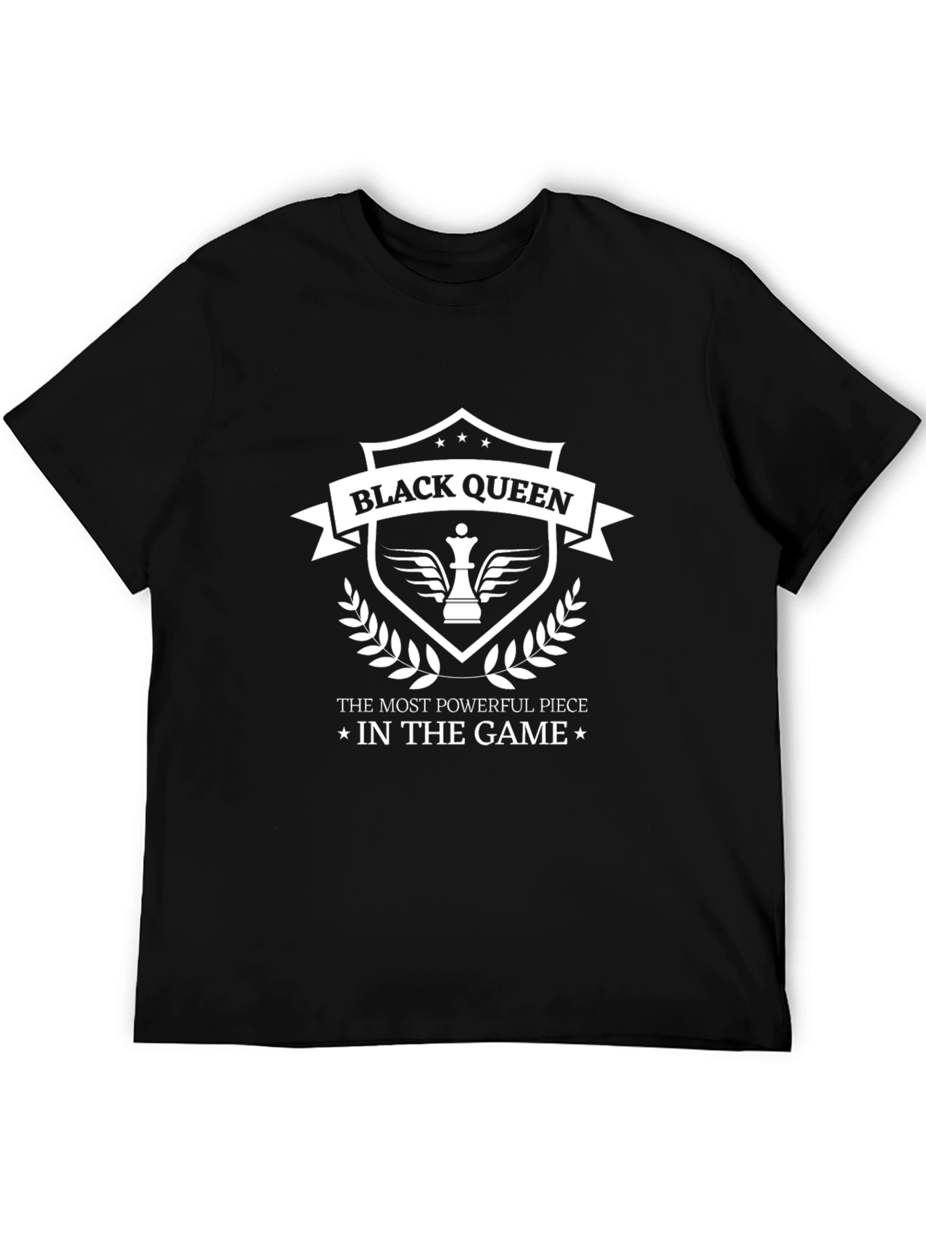 Black Queen Chess Piece Graphic T-Shirt